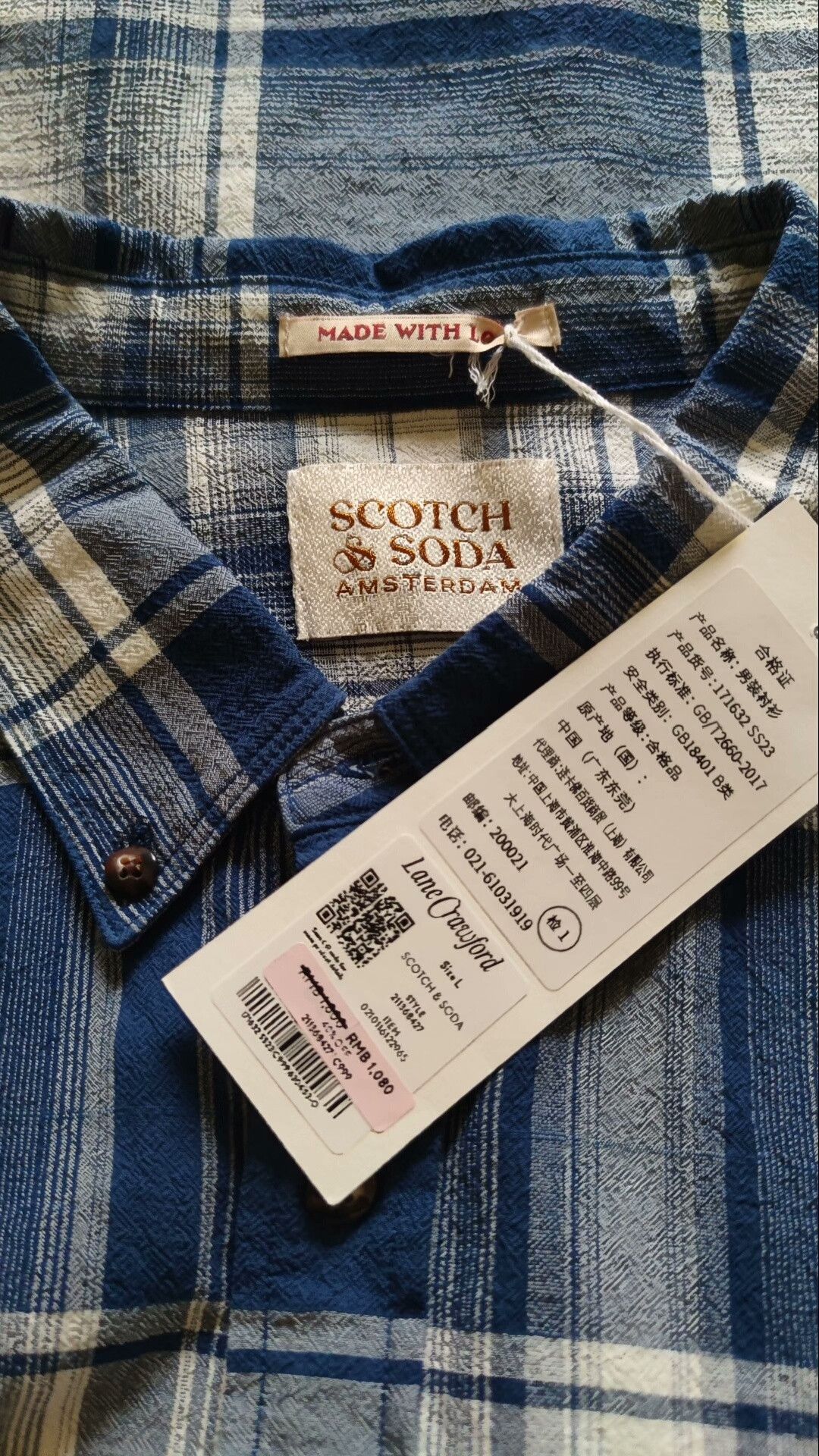 Scotch & Soda Scotch & Soda Blue Plaid Shirt Size US M / EU 48-50 / 2 - 6 Thumbnail