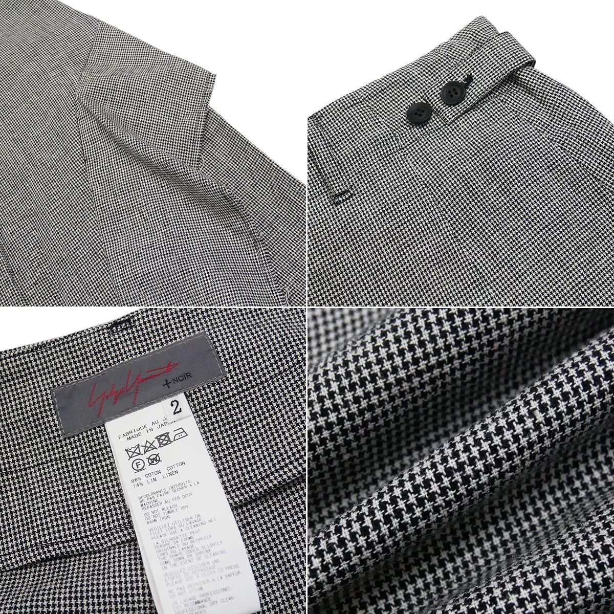 Yohji Yamamoto Yohji Yamamoto NOIR Houndstooth Skirt Pants Size 28" / US 6 / IT 42 - 9 Thumbnail