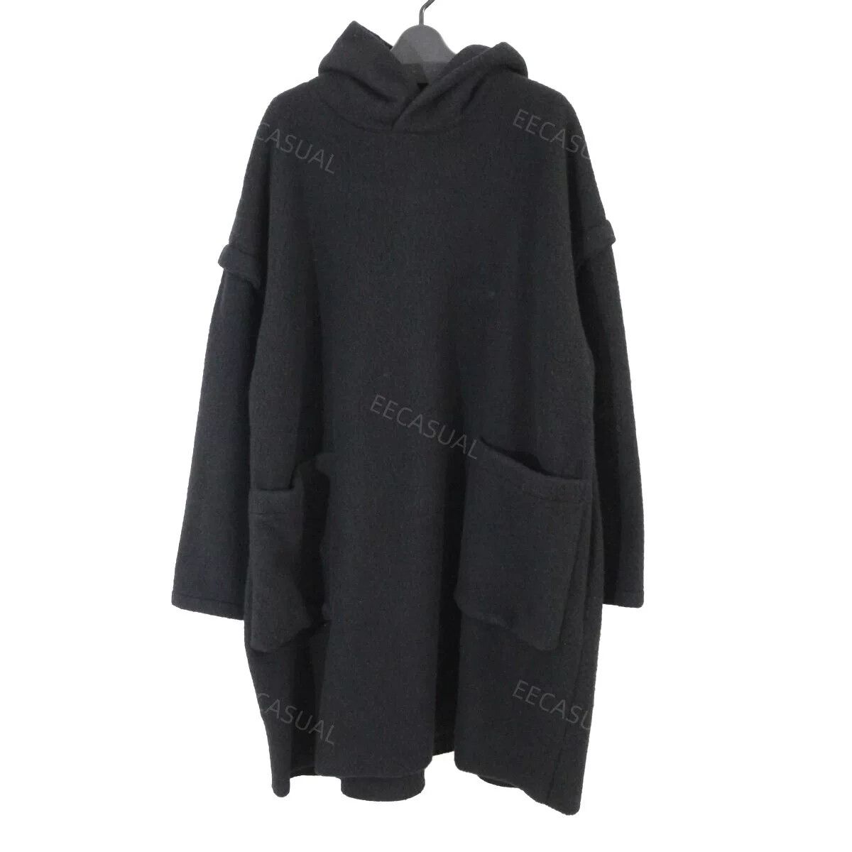 Y's Yohji Yamamoto Black Wool Hoodie Coat Size XS / US 0-2 / IT 36-38 - 3 Thumbnail