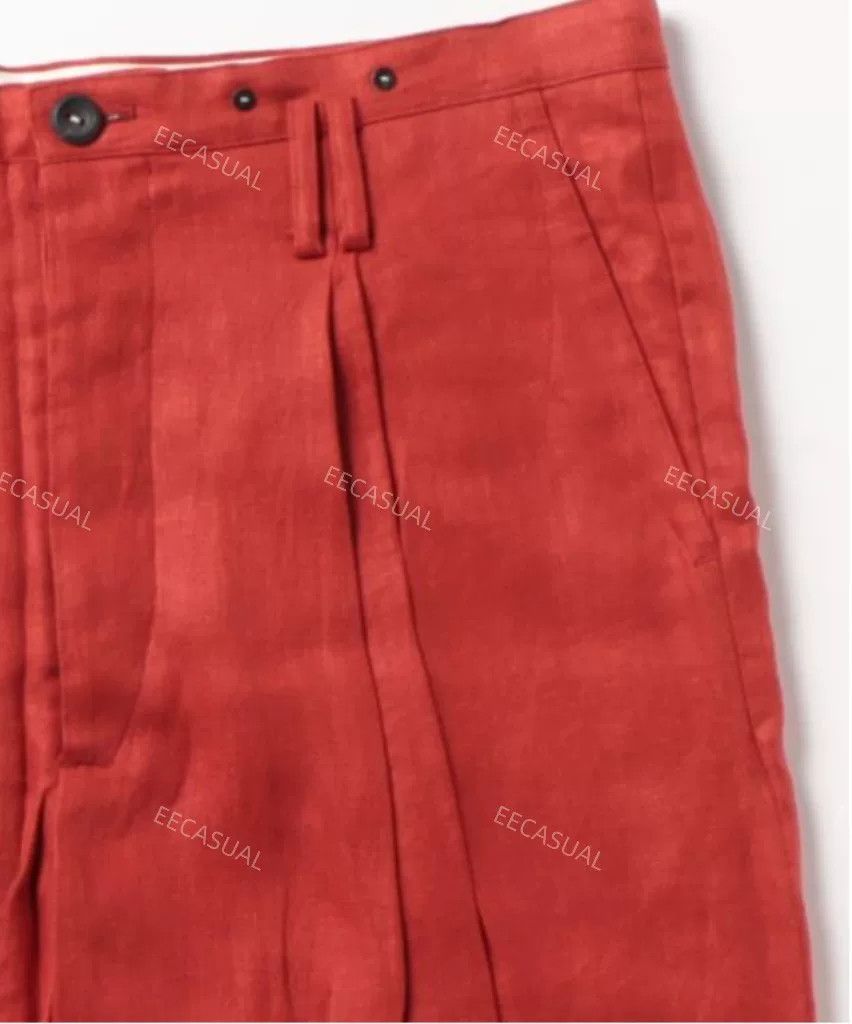KIJIMA TAKAYUKI Suzuki Takayuki Red Wide-Legged Pants Size US 30 / EU 46 - 7 Thumbnail