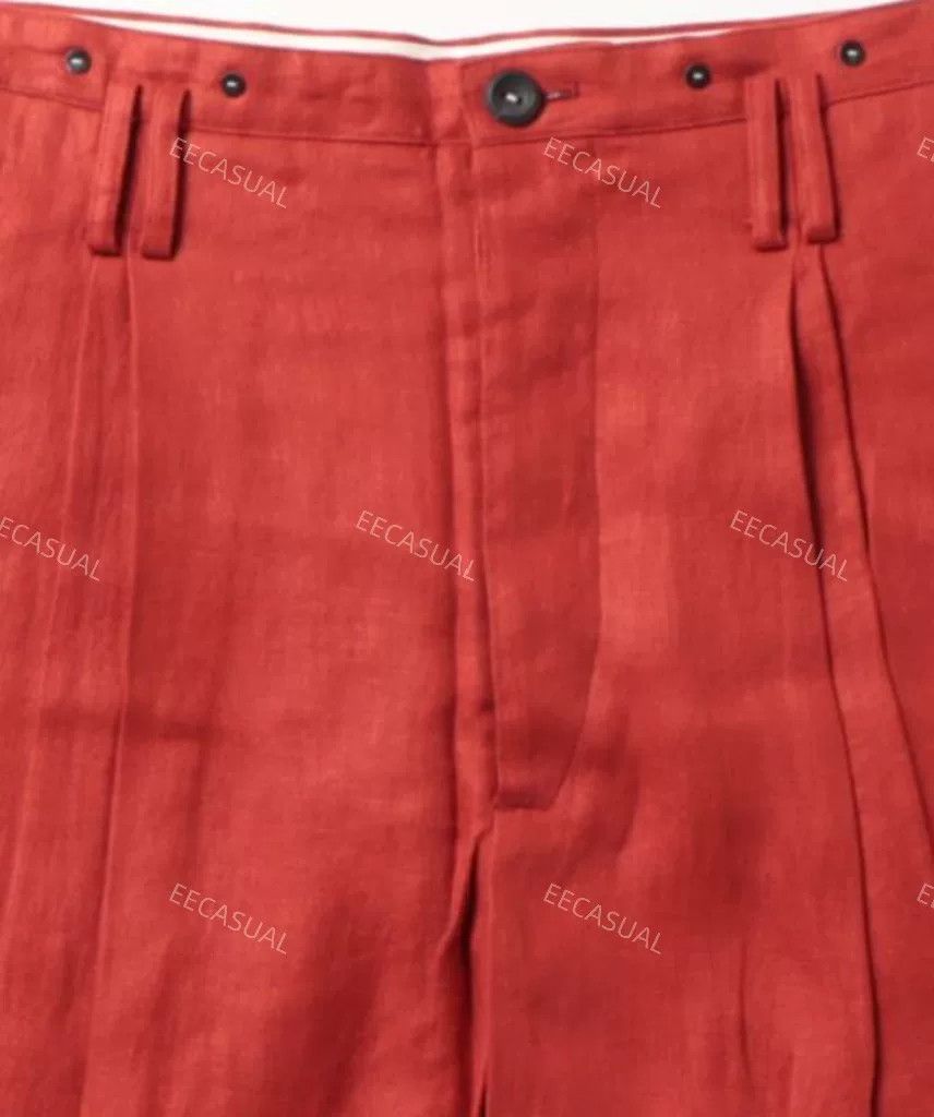 KIJIMA TAKAYUKI Suzuki Takayuki Red Wide-Legged Pants Size US 30 / EU 46 - 9 Thumbnail