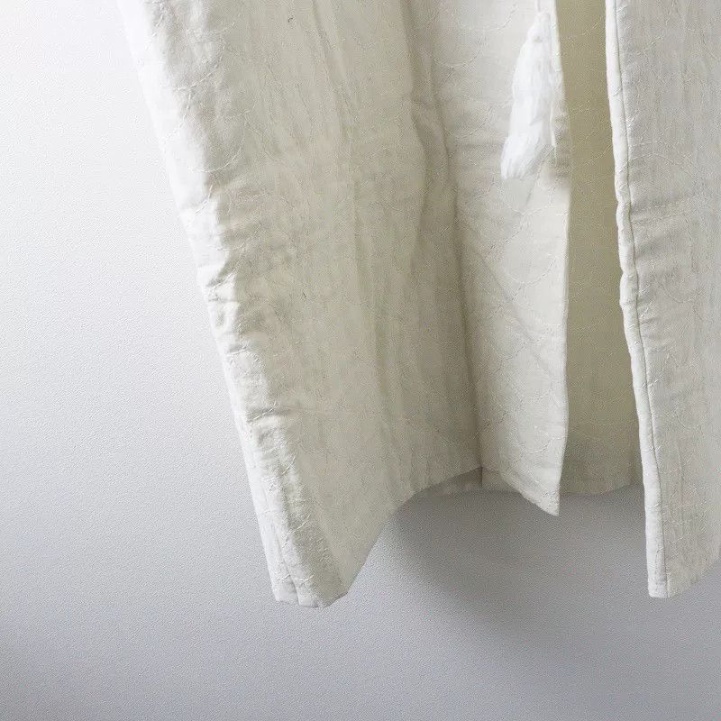 Other TOWAVASE White Linen Long Quilted Coat Size M / US 6-8 / IT 42-44 - 5 Thumbnail