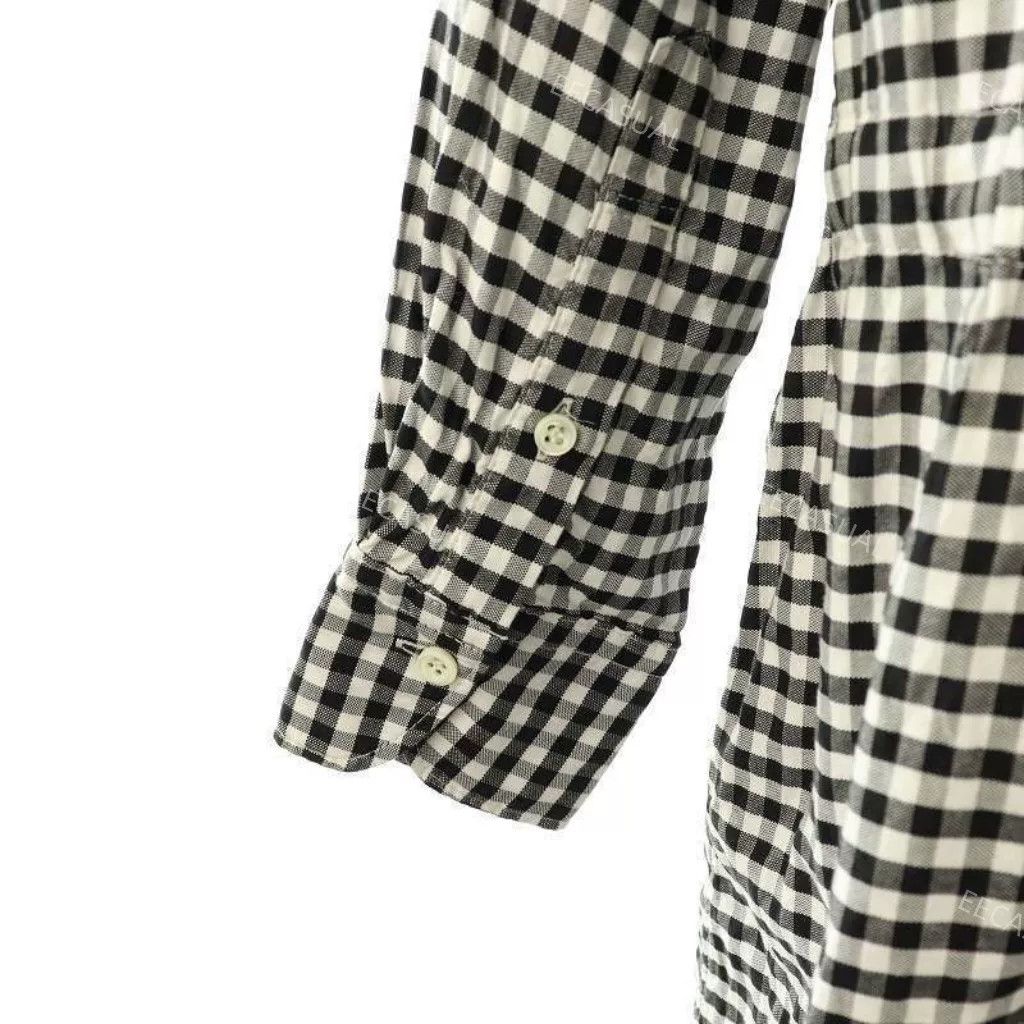 45rpm Black and White Gingham Shirt Dress Size M / US 6-8 / IT 42-44 - 7 Thumbnail