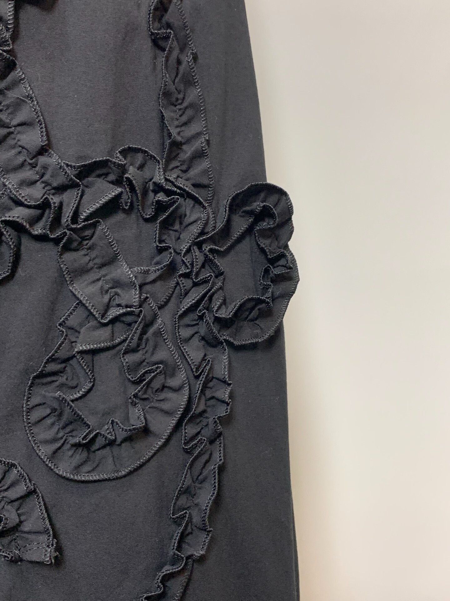 Other Black Ruffled Midi Skirt Size 30" / US 8 / IT 44 - 4 Thumbnail