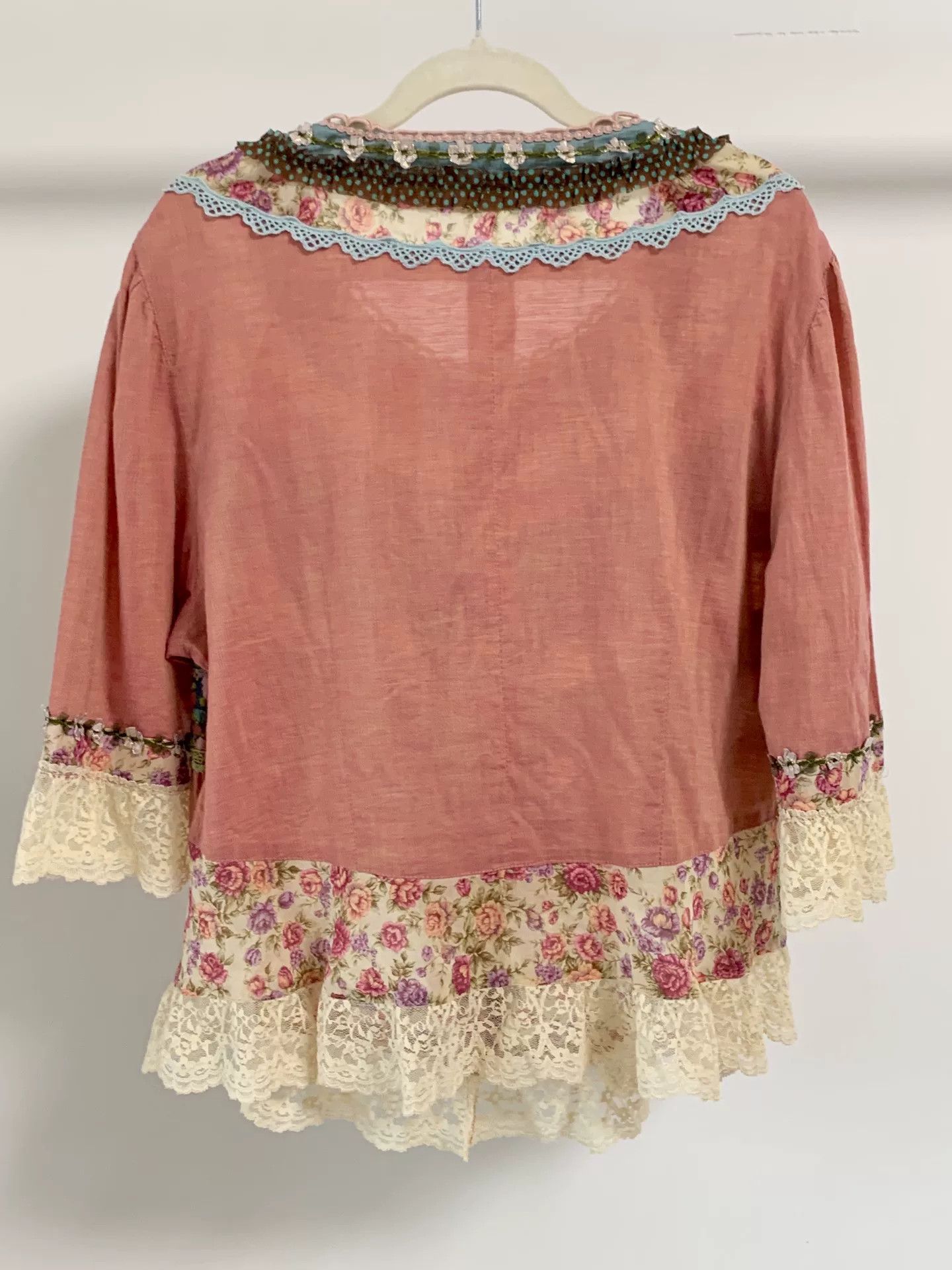 Mademoiselle Non Non Floral Lace Shirt with Detailed Design Size S / US 4 / IT 40 - 2 Thumbnail