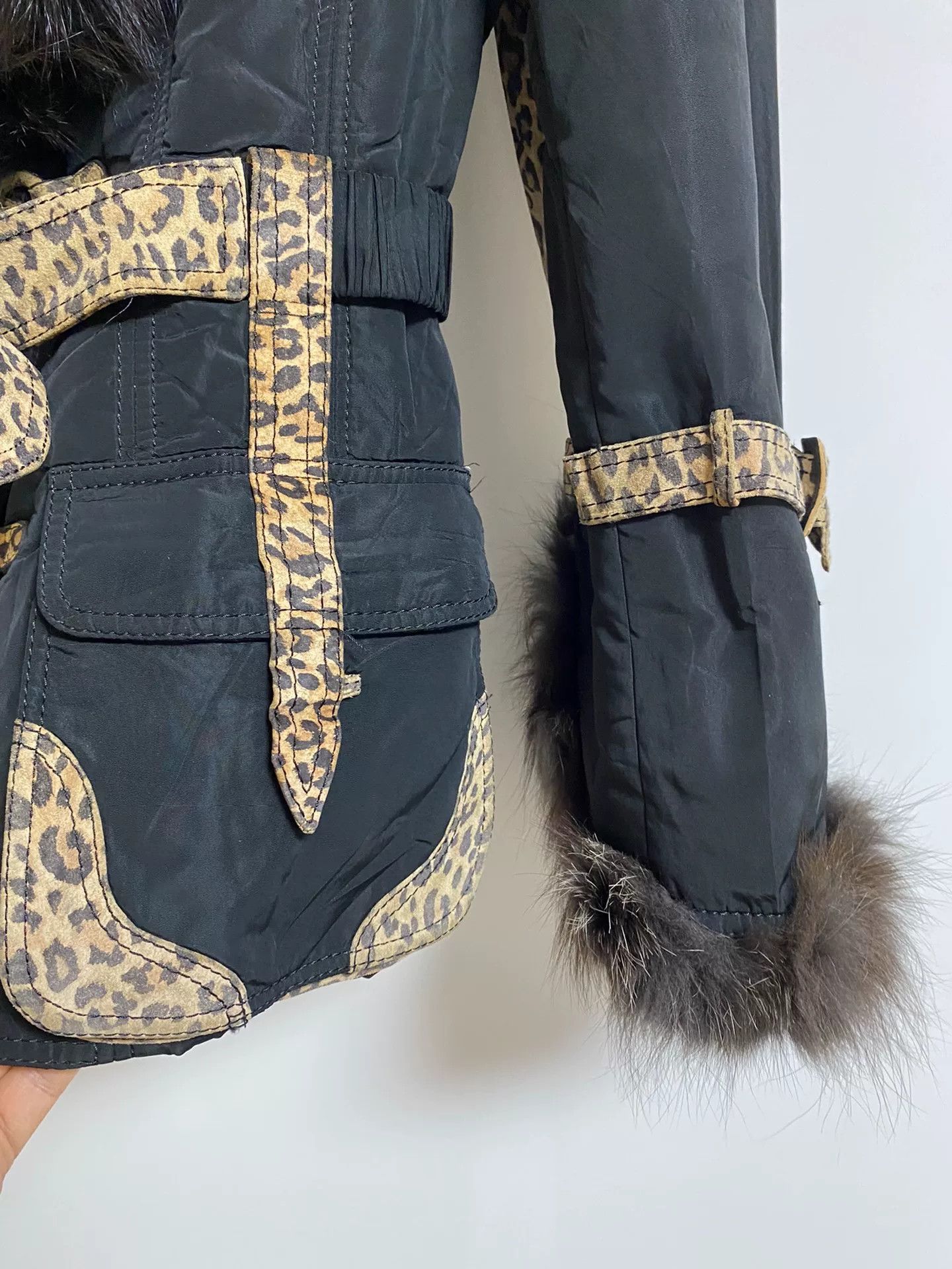 YITAI Italian Leopard Print Jacket with Leather Details Size M / US 6-8 / IT 42-44 - 6 Thumbnail