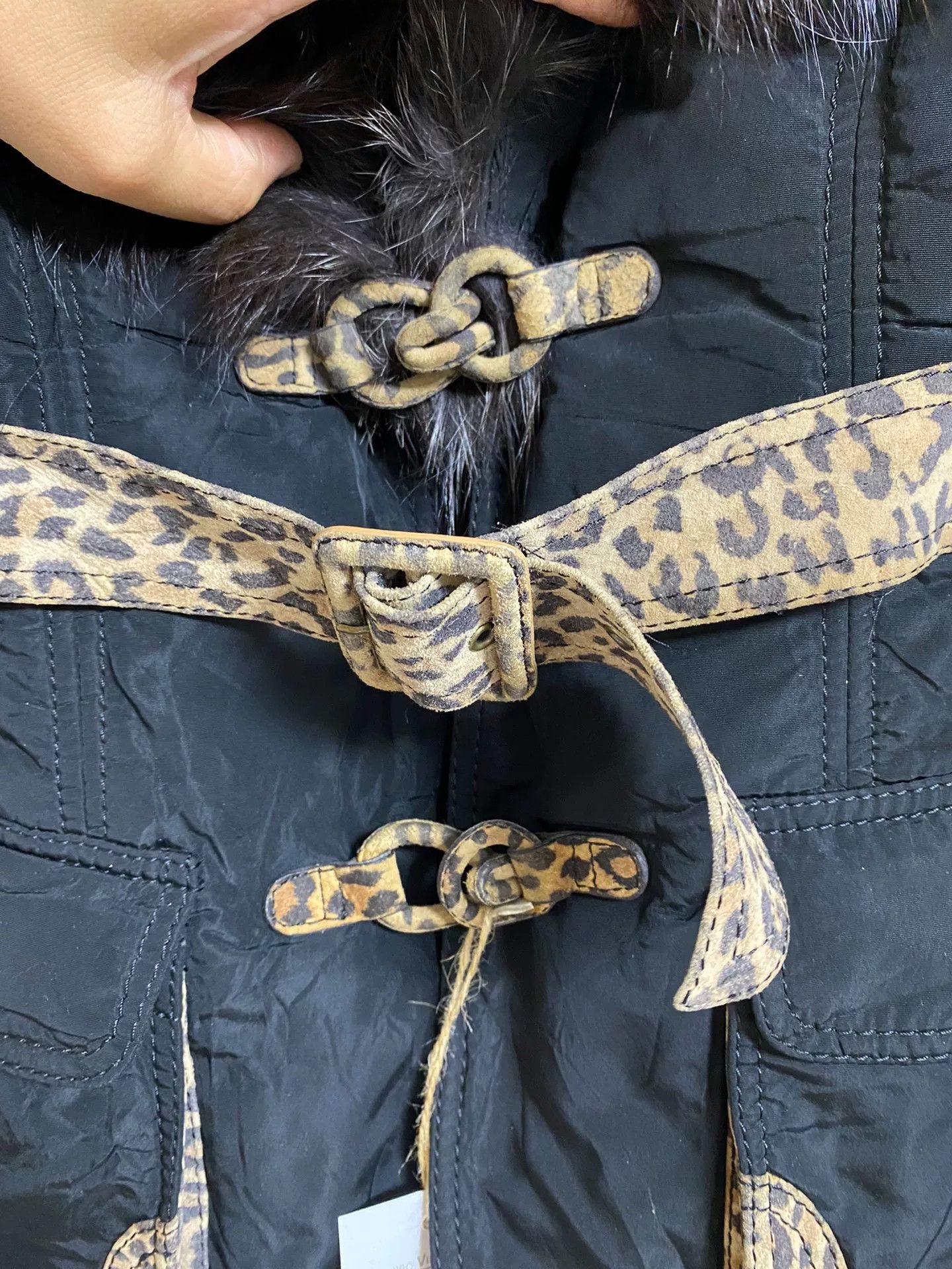 YITAI Italian Leopard Print Jacket with Leather Details Size M / US 6-8 / IT 42-44 - 4 Thumbnail