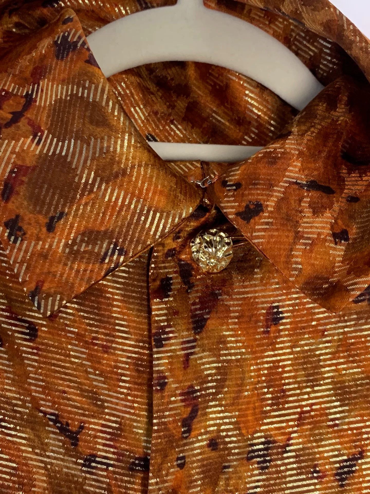 Yves Saint Laurent YSL Silk Shirt with Shoulder Pads Size S / US 4 / IT 40 - 5 Thumbnail