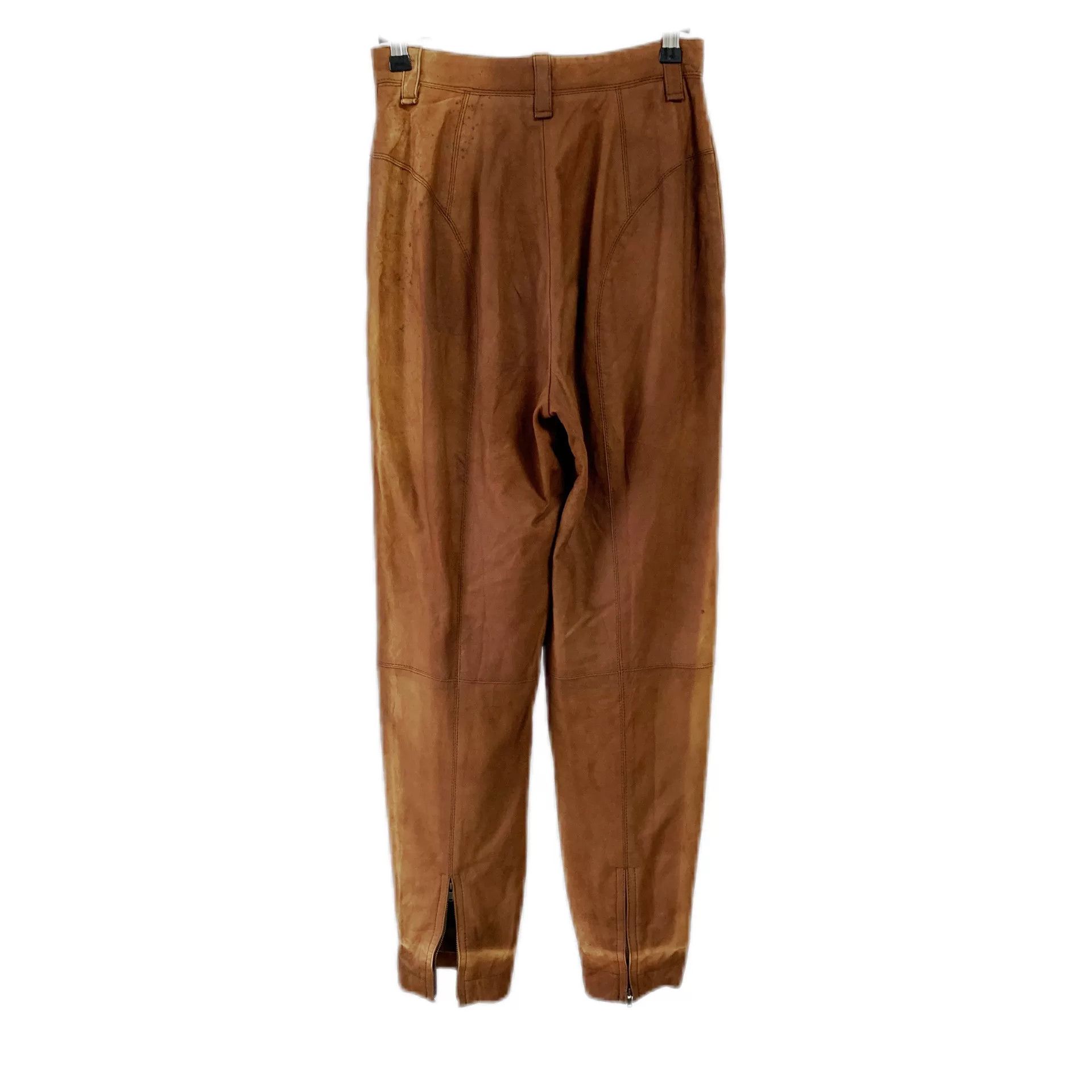 Issey Miyake Issey Miyake Brown Leather Pants Size US 32 / EU 48 - 2 Thumbnail