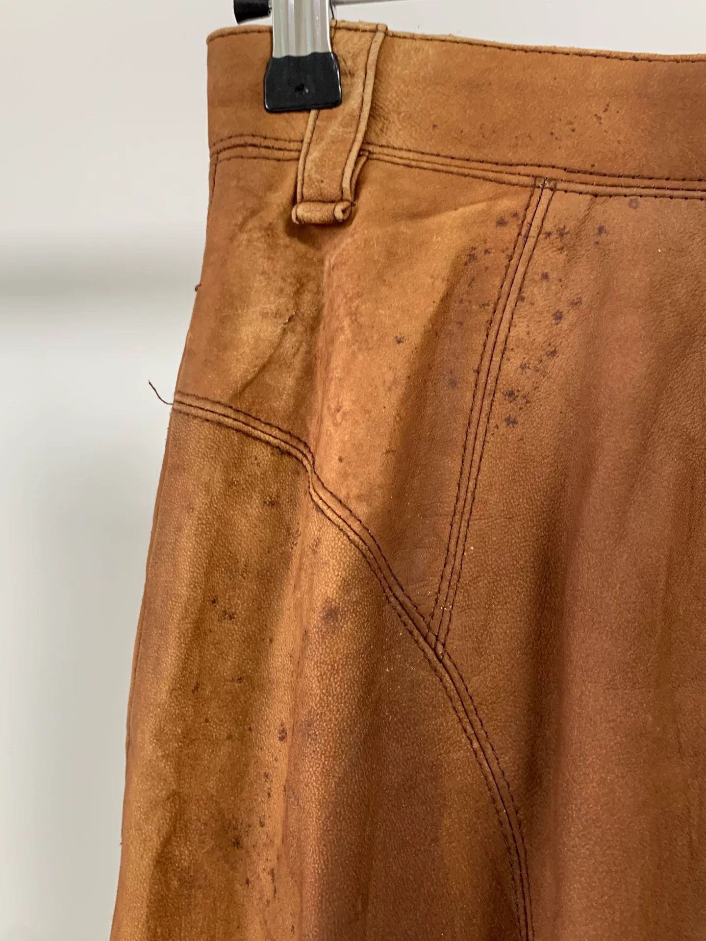 Issey Miyake Issey Miyake Brown Leather Pants Size US 32 / EU 48 - 7 Thumbnail