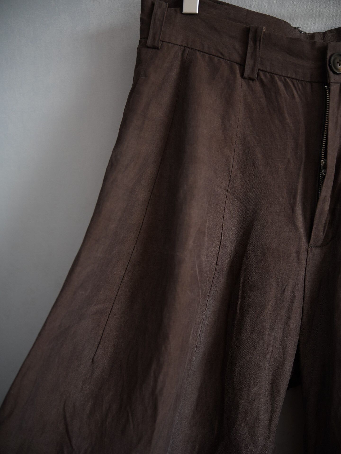 Geoffrey B. Small Geoffrey b.small 22SS Silk-Cotton Wide-Leg Pants Size 26" / US 2 / IT 38 - 4 Thumbnail