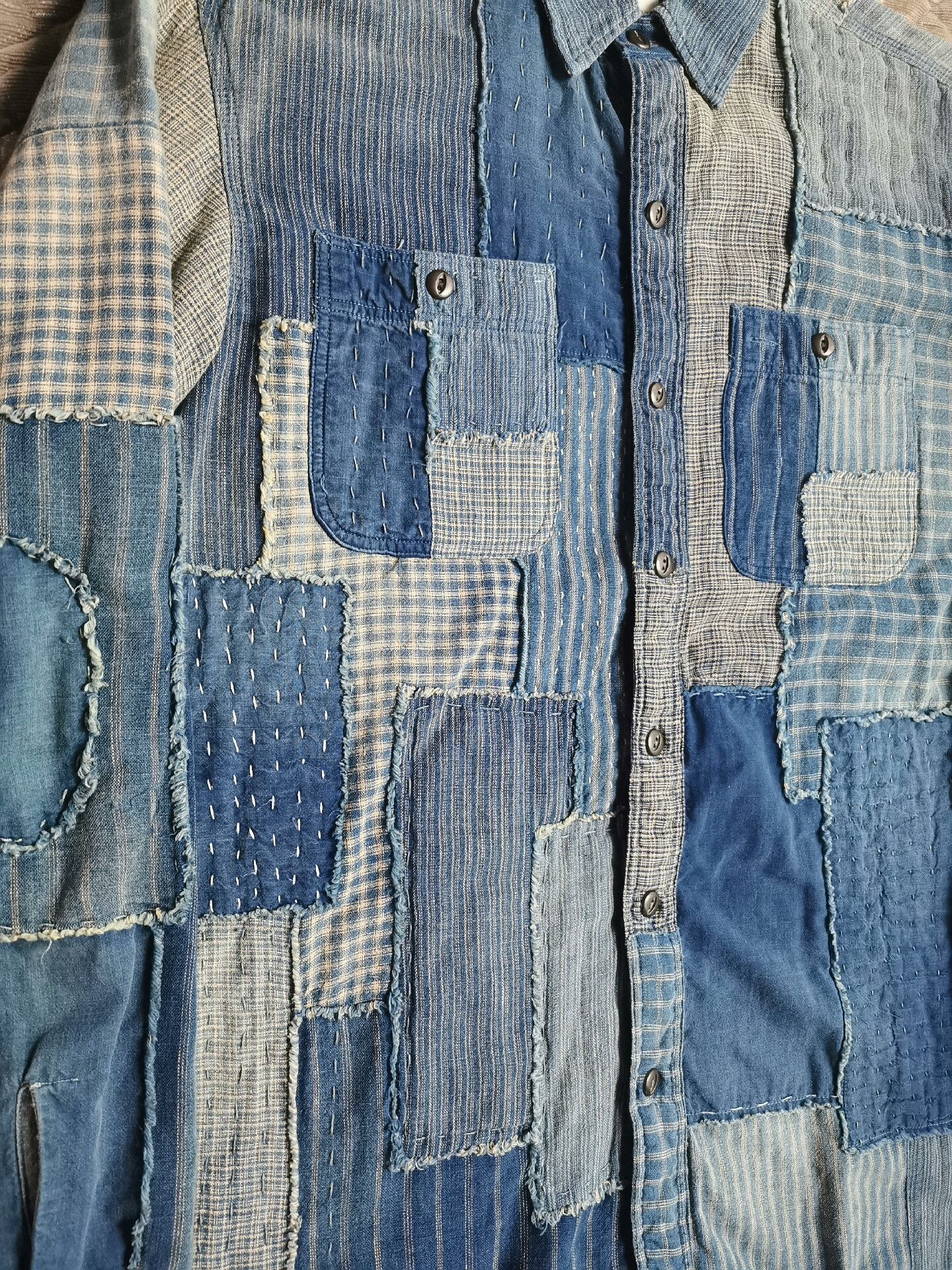 RRL Ralph Lauren RRL Boro Patchwork Shirt Size US M / EU 48-50 / 2 - 2 Thumbnail