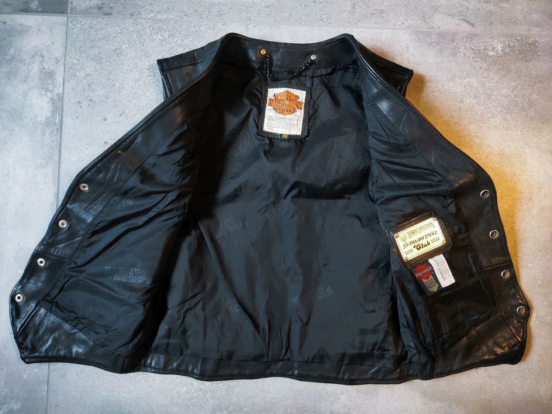 Harley Davidson Vintage Harley Davidson Leather Vest Size US M / EU 48-50 / 2 - 2 Thumbnail