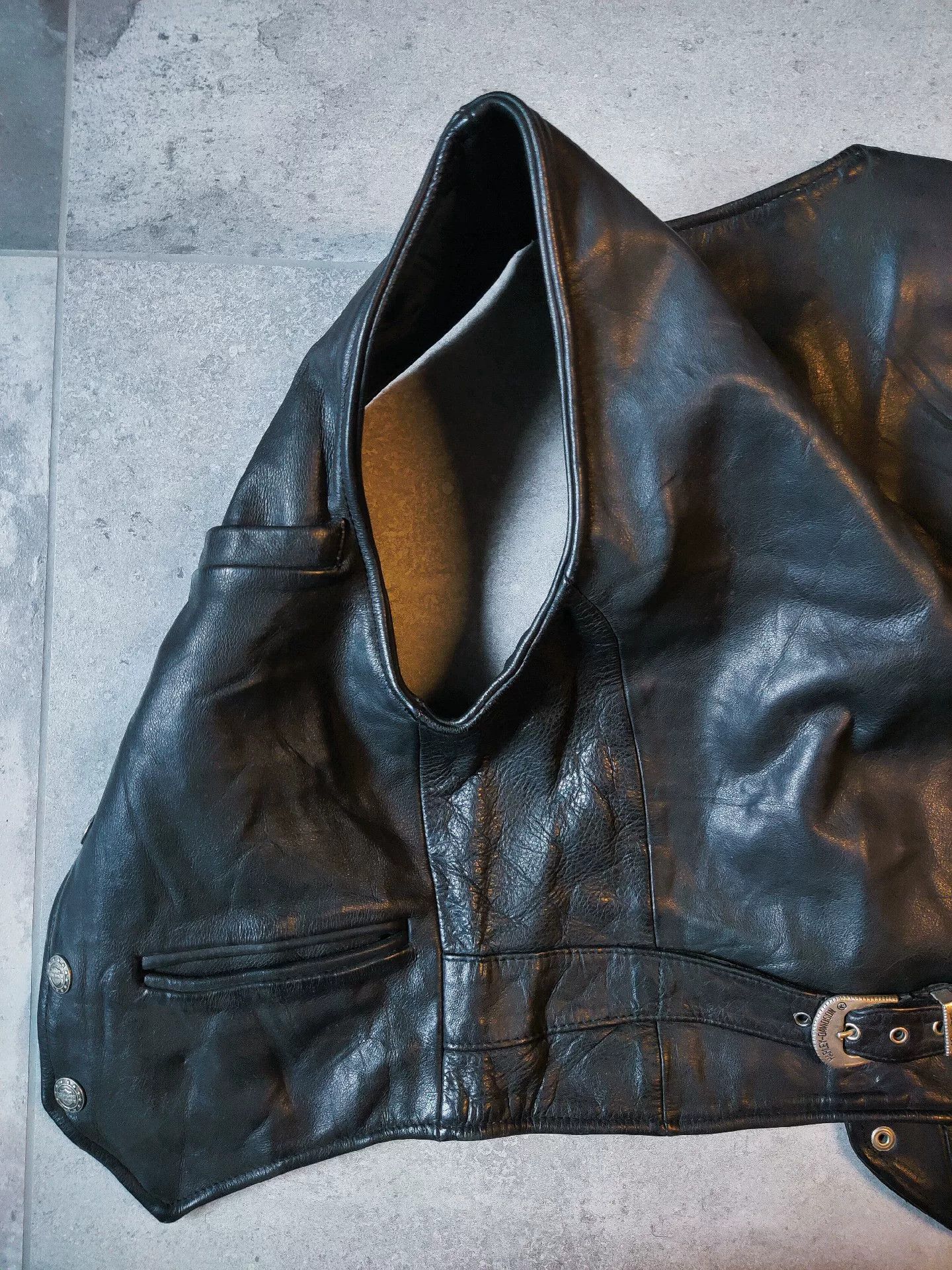 Harley Davidson Vintage Harley Davidson Leather Vest Size US M / EU 48-50 / 2 - 4 Thumbnail