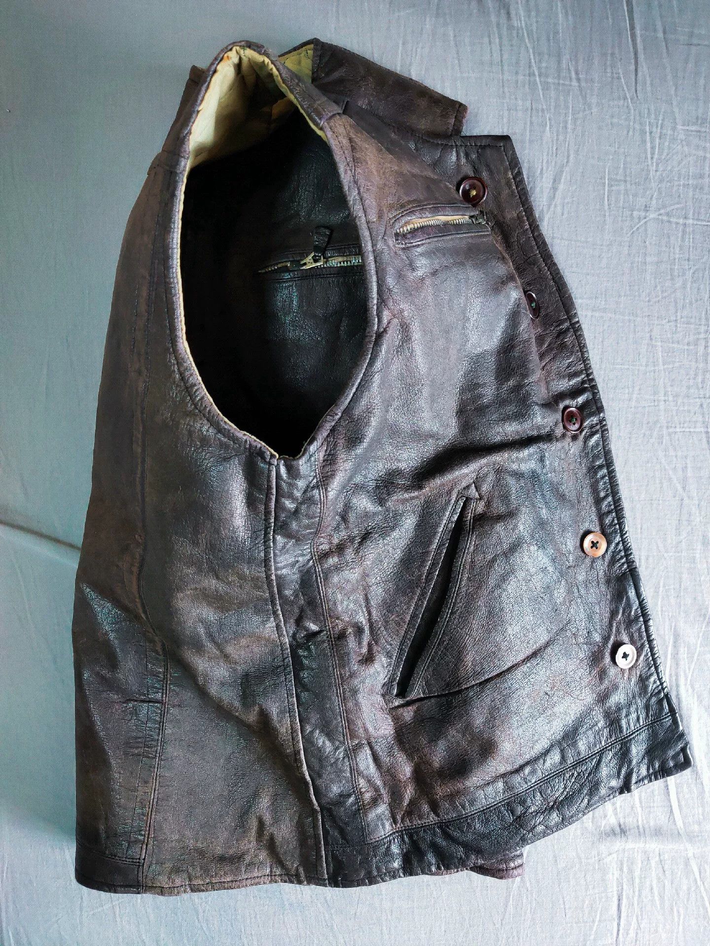 Vintage Vintage Leather Vest Size US M / EU 48-50 / 2 - 4 Thumbnail