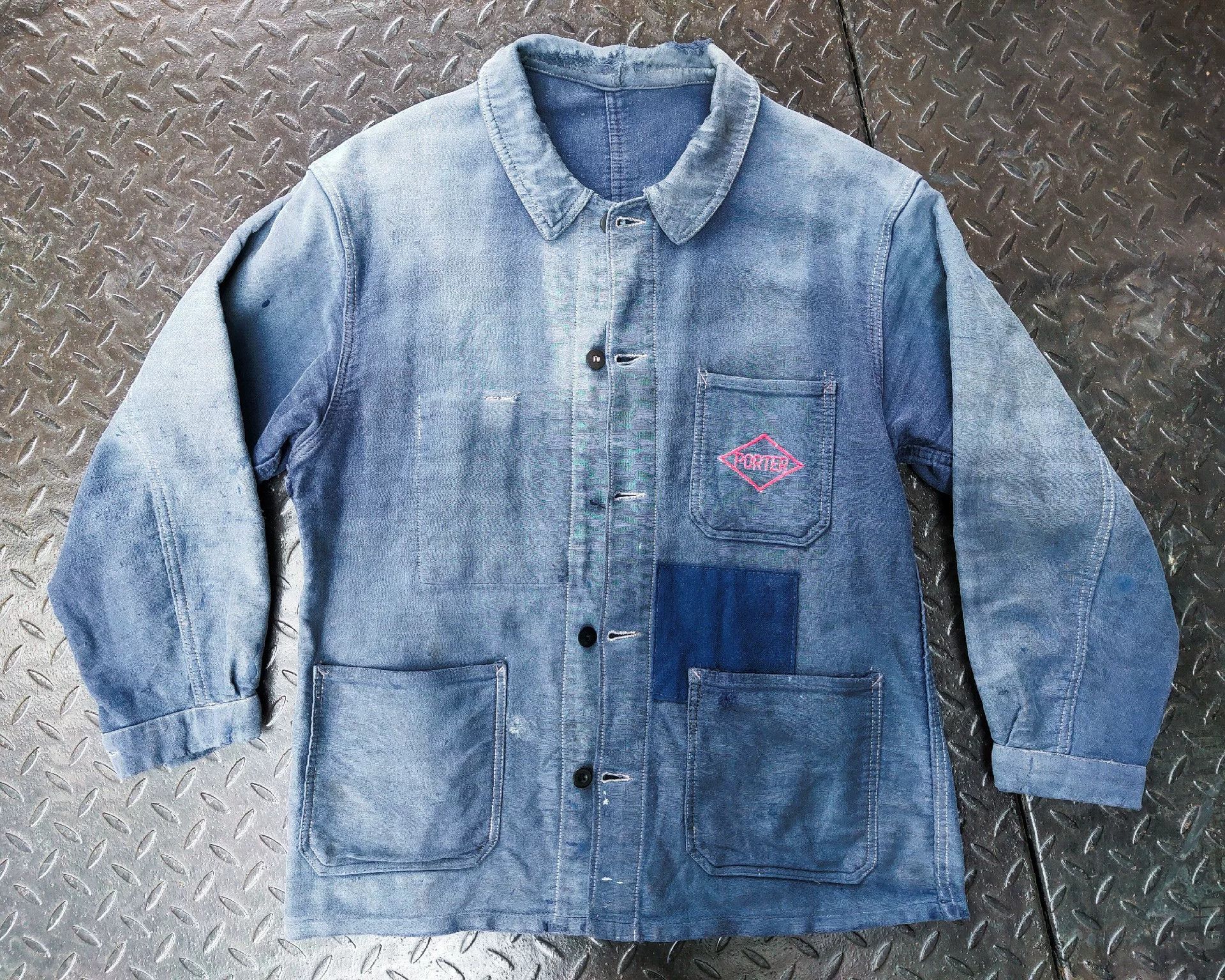 Vintage 1940s French Moleskin Work Jacket Size US M / EU 48-50 / 2 - 3 Thumbnail