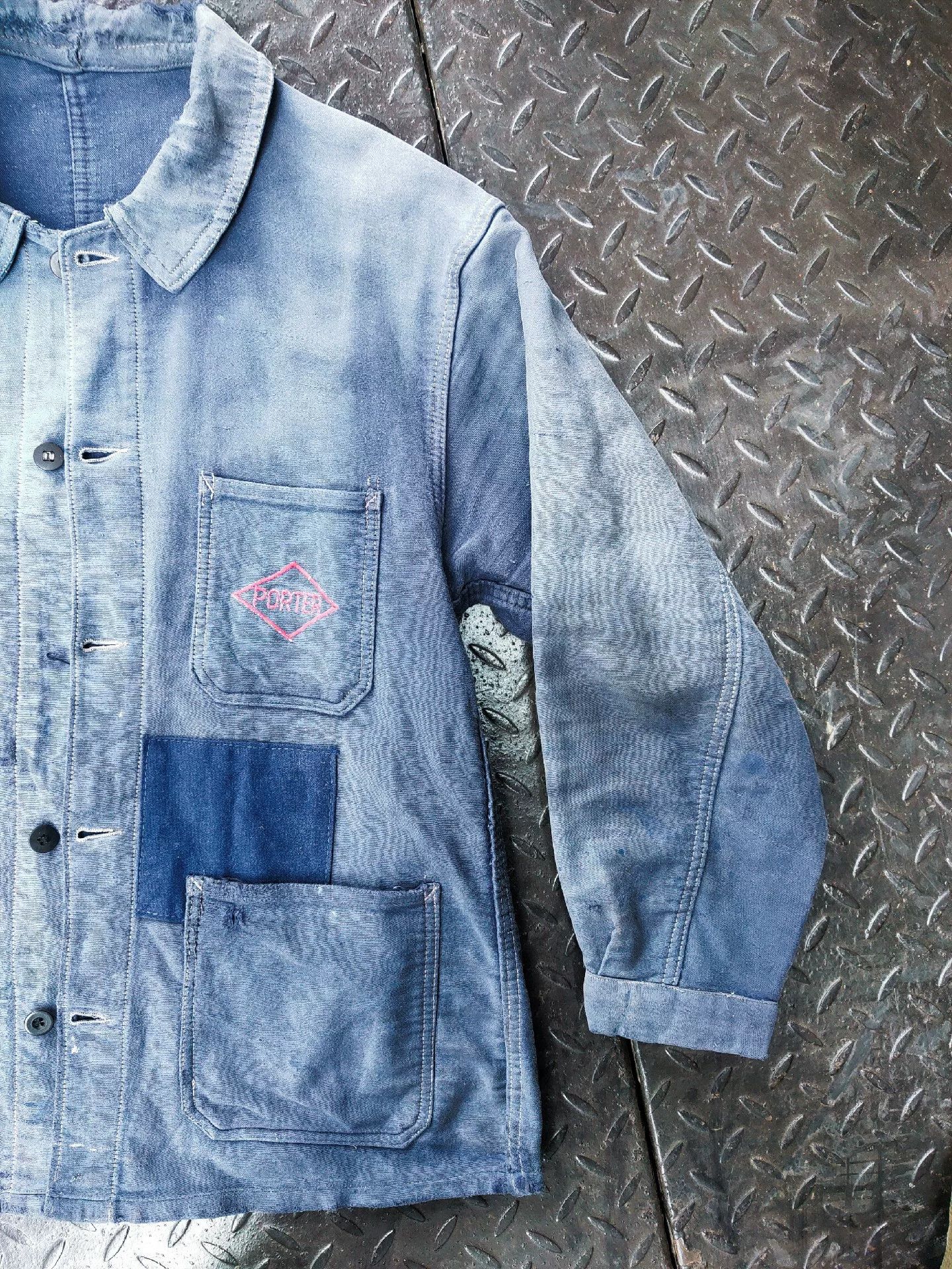 Vintage 1940s French Moleskin Work Jacket Size US M / EU 48-50 / 2 - 4 Thumbnail