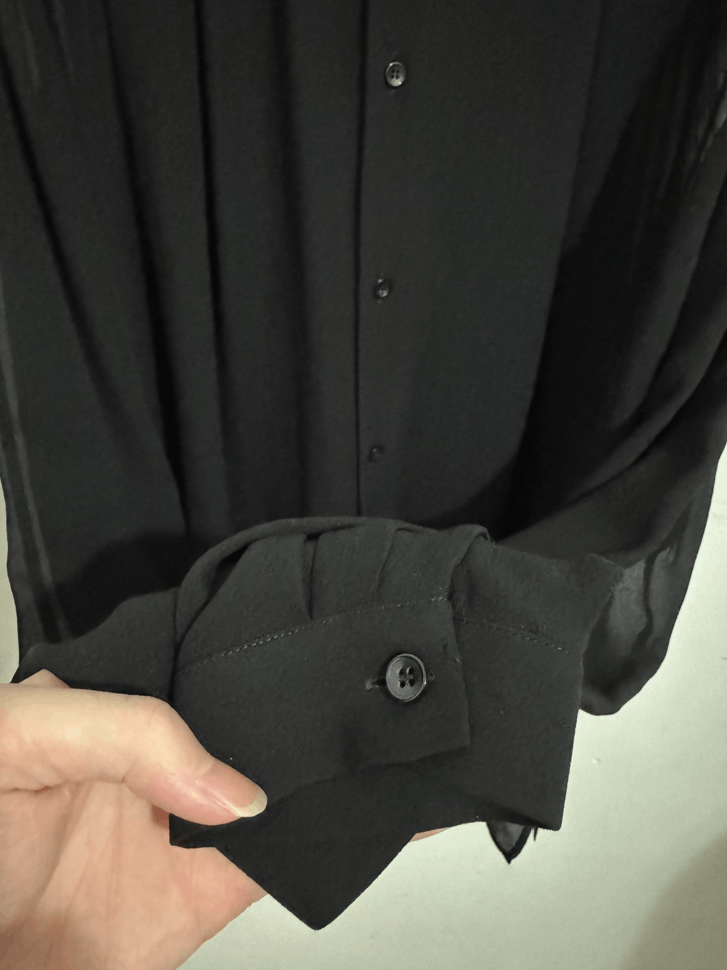 Saint Laurent Paris Saint Laurent Black Sheer Silk Shirt Size S / US 4 / IT 40 - 5 Thumbnail