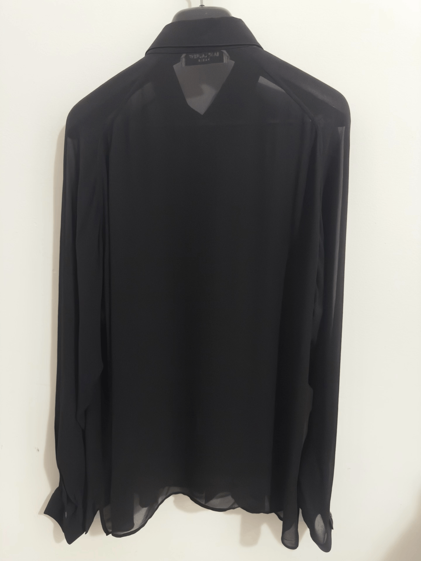 Saint Laurent Paris Saint Laurent Black Sheer Silk Shirt Size S / US 4 / IT 40 - 2 Thumbnail