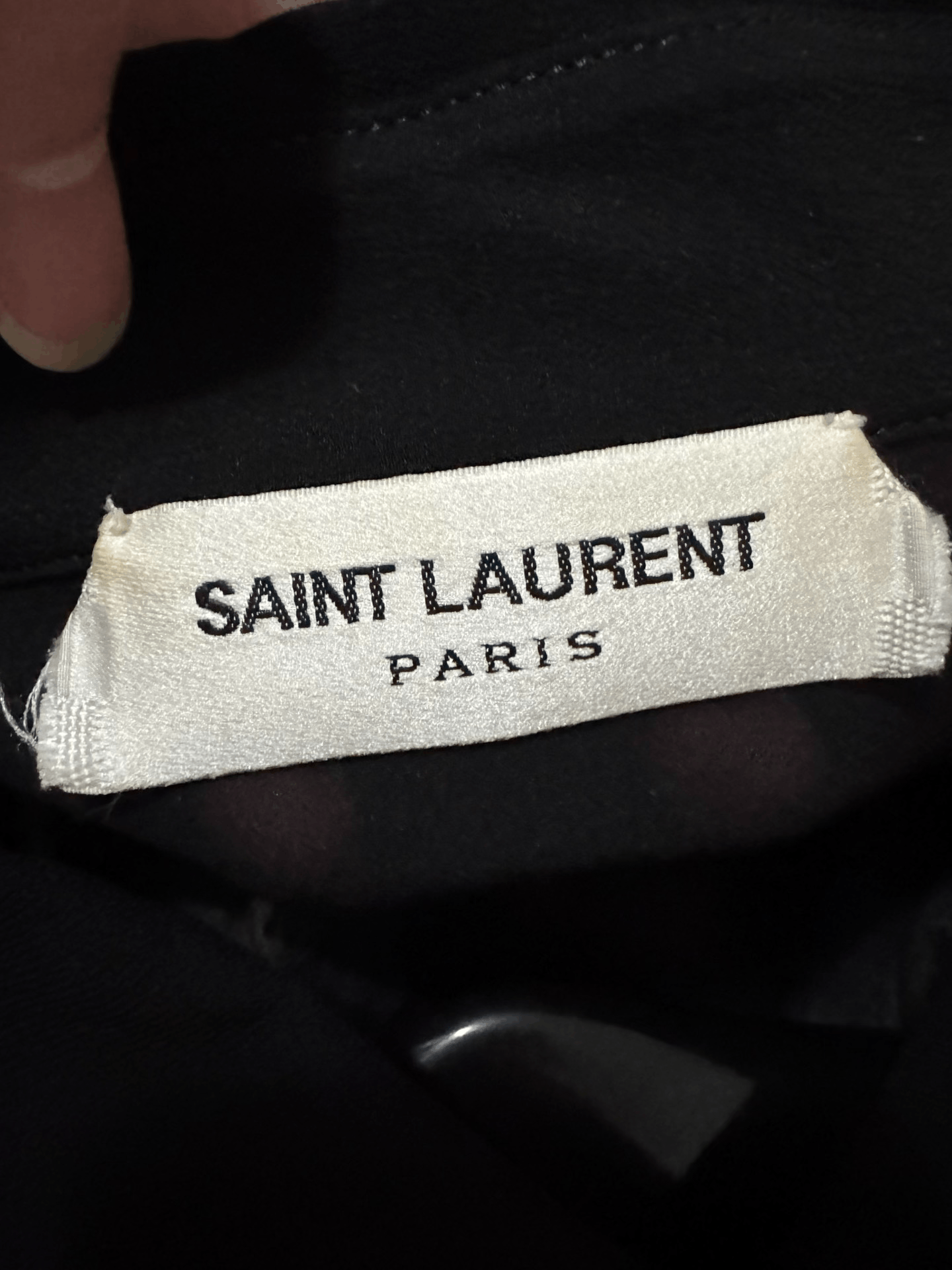 Saint Laurent Paris Saint Laurent Black Sheer Silk Shirt Size S / US 4 / IT 40 - 6 Thumbnail