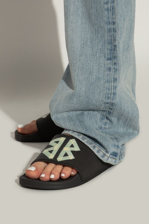 Balenciaga BALENCIAGA BLACK RUBBER SLIDES ‘POOL’ Size US 8 / IT 38 - 4 Thumbnail