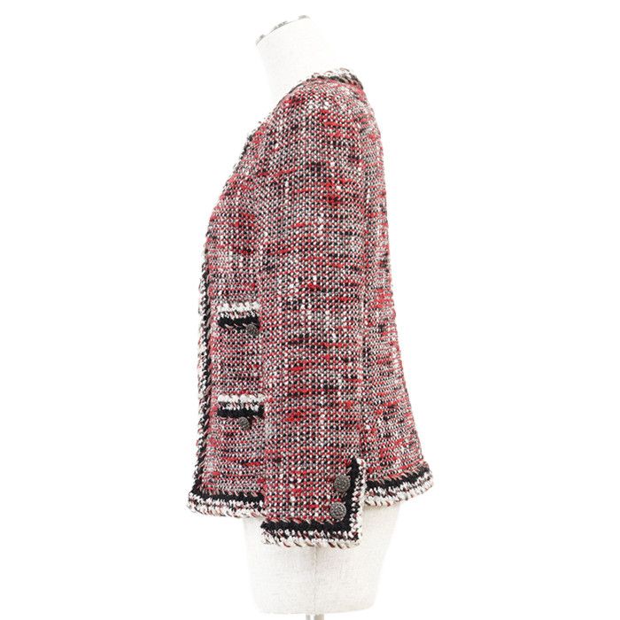 Chanel Chanel Chanel Tweed Wool Nylon Jacket Textile Outerwear P39769 DUTY FREE for USA Size ONE SIZE - 5 Thumbnail