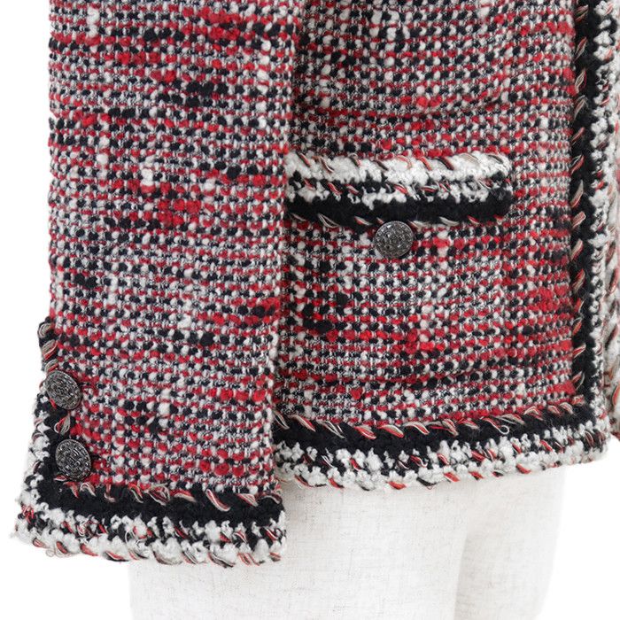 Chanel Chanel Chanel Tweed Wool Nylon Jacket Textile Outerwear P39769 DUTY FREE for USA Size ONE SIZE - 3 Thumbnail
