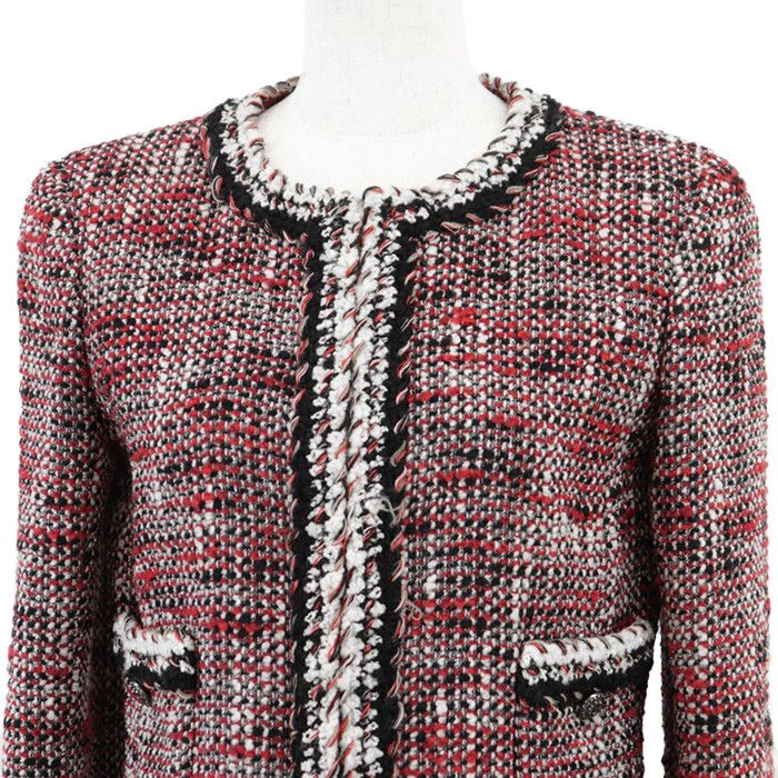 Chanel Chanel Chanel Tweed Wool Nylon Jacket Textile Outerwear P39769 DUTY FREE for USA Size ONE SIZE - 2 Thumbnail