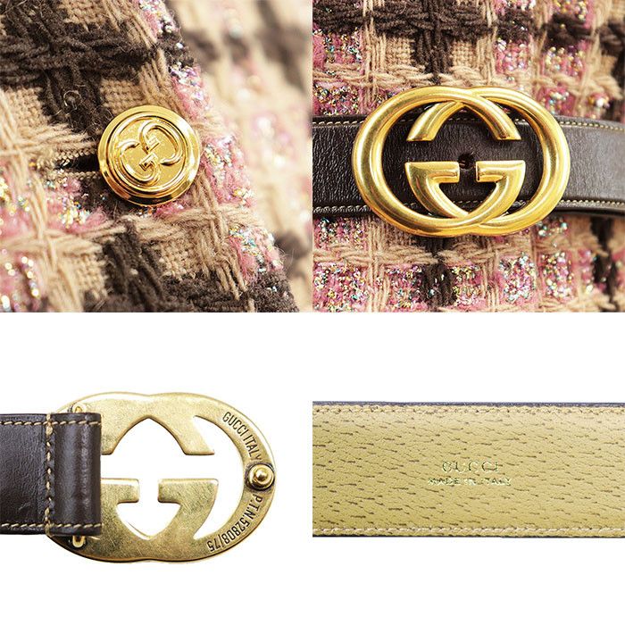 Gucci Gucci Gucci Tweed Wool Nylon Jacket Textile Outerwear 52808/75 DUTY FREE for USA Size ONE SIZE - 3 Thumbnail