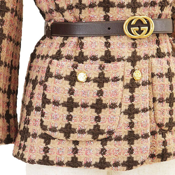 Gucci Gucci Gucci Tweed Wool Nylon Jacket Textile Outerwear 52808/75 DUTY FREE for USA Size ONE SIZE - 13 Thumbnail