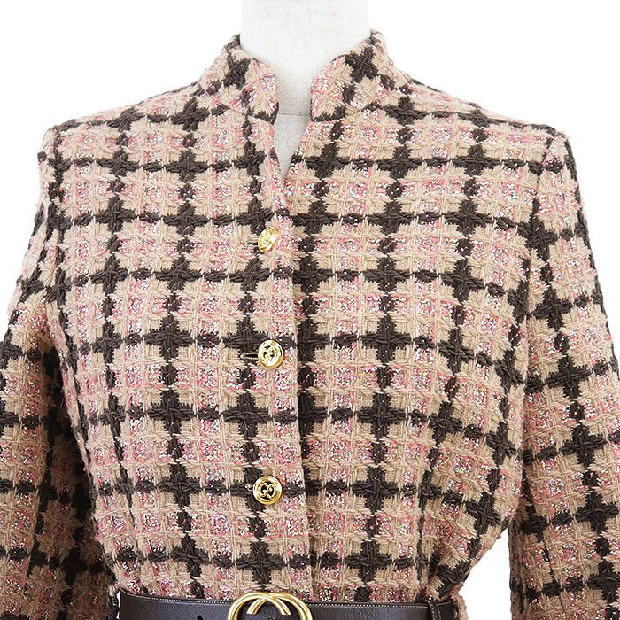 Gucci Gucci Gucci Tweed Wool Nylon Jacket Textile Outerwear 52808/75 DUTY FREE for USA Size ONE SIZE - 2 Thumbnail