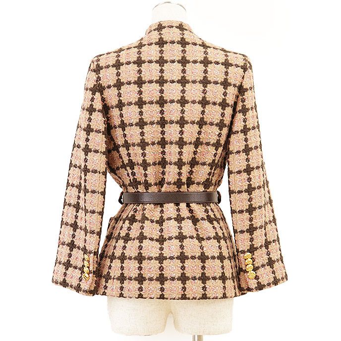 Gucci Gucci Gucci Tweed Wool Nylon Jacket Textile Outerwear 52808/75 DUTY FREE for USA Size ONE SIZE - 5 Thumbnail