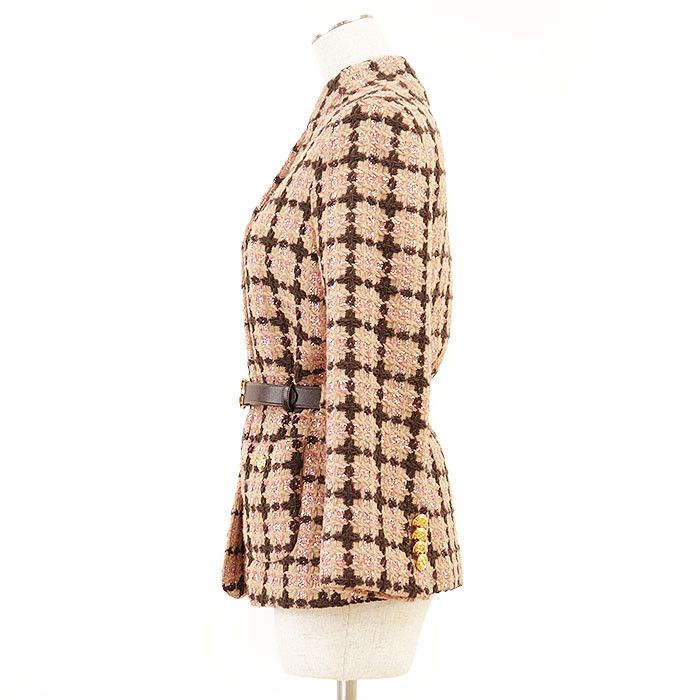 Gucci Gucci Gucci Tweed Wool Nylon Jacket Textile Outerwear 52808/75 DUTY FREE for USA Size ONE SIZE - 12 Thumbnail