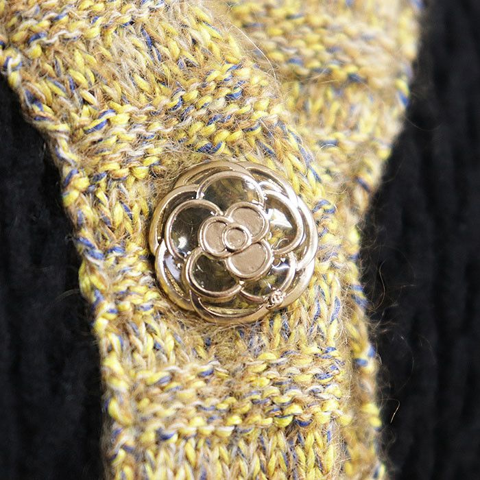 Chanel Chanel Chanel Matelasse Melange Knit Silk Cashmere Mohair Cardigan Textile Outerwear P52797 DUTY FREE for USA Size ONE SIZE - 3 Thumbnail