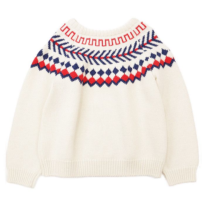 Celine Celine CELINE Fair Isle Wool Sweater Textile Tops DUTY FREE for USA Size ONE SIZE - 4 Thumbnail