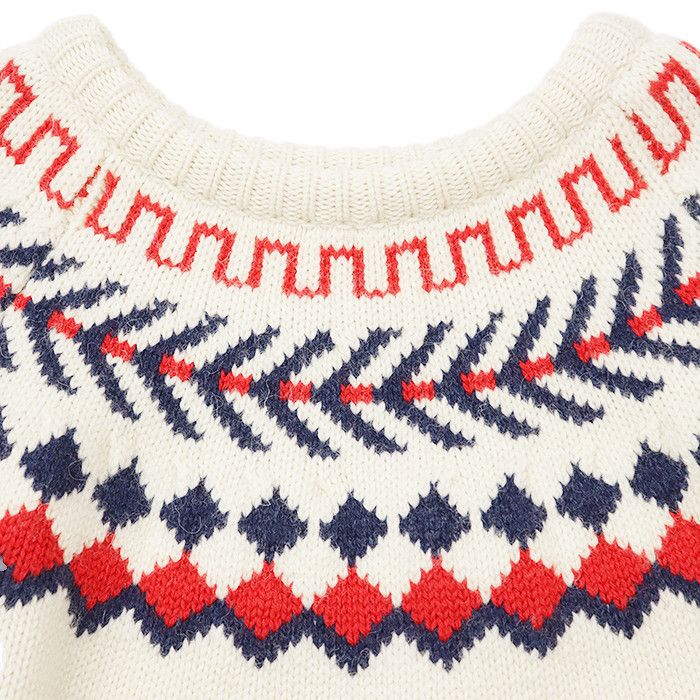 Celine Celine CELINE Fair Isle Wool Sweater Textile Tops DUTY FREE for USA Size ONE SIZE - 5 Thumbnail