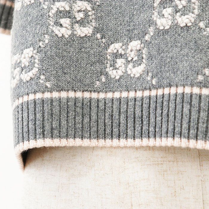 Gucci Gucci Gucci GG Supreme Monogram Wool Knitwear Textile Tops DUTY FREE for USA Size ONE SIZE - 5 Thumbnail