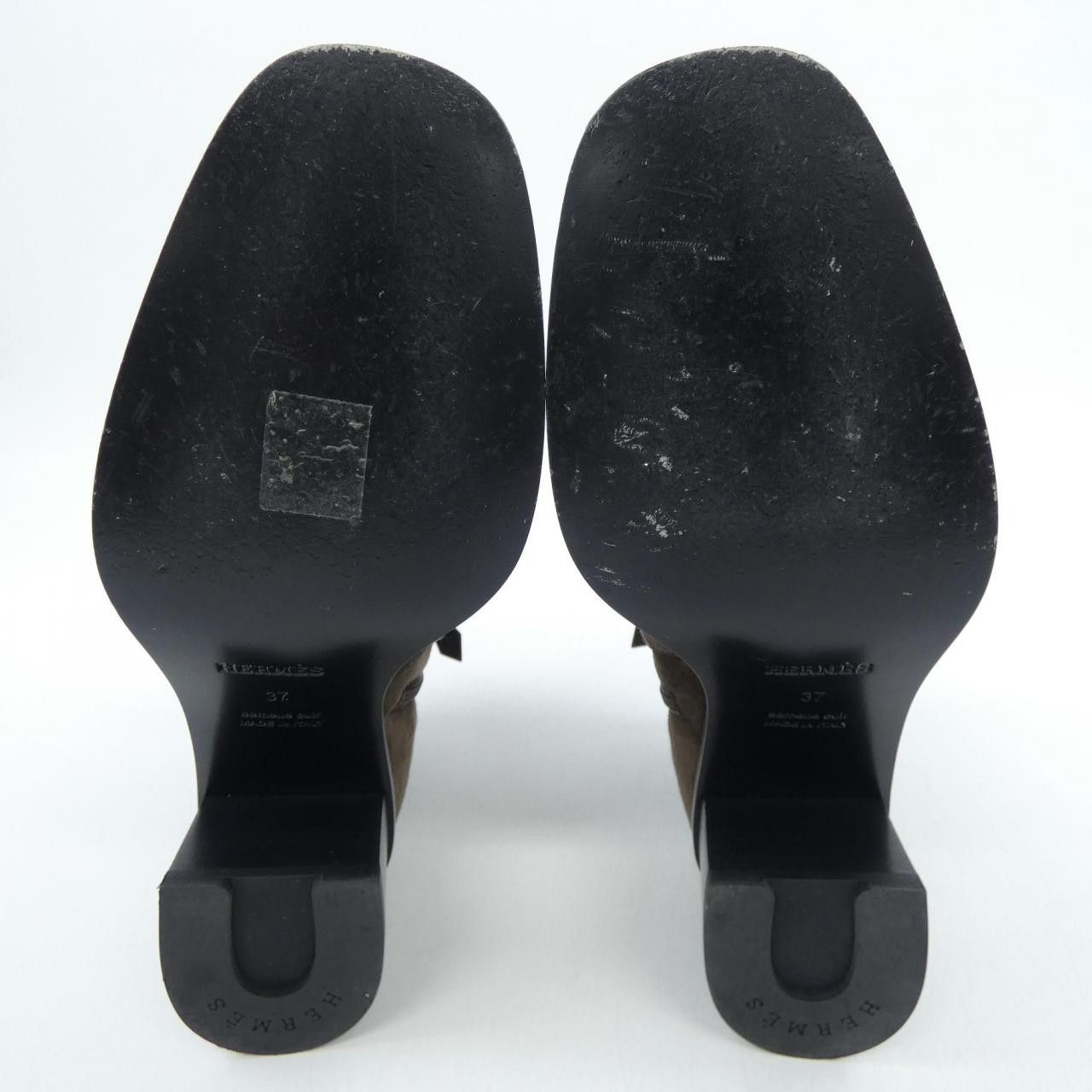 Hermes Hermes Hermès Gilles Grenan Buckle Veaud Velours Boots Leather Shoes DUTY FREE for USA Size ONE SIZE - 4 Thumbnail