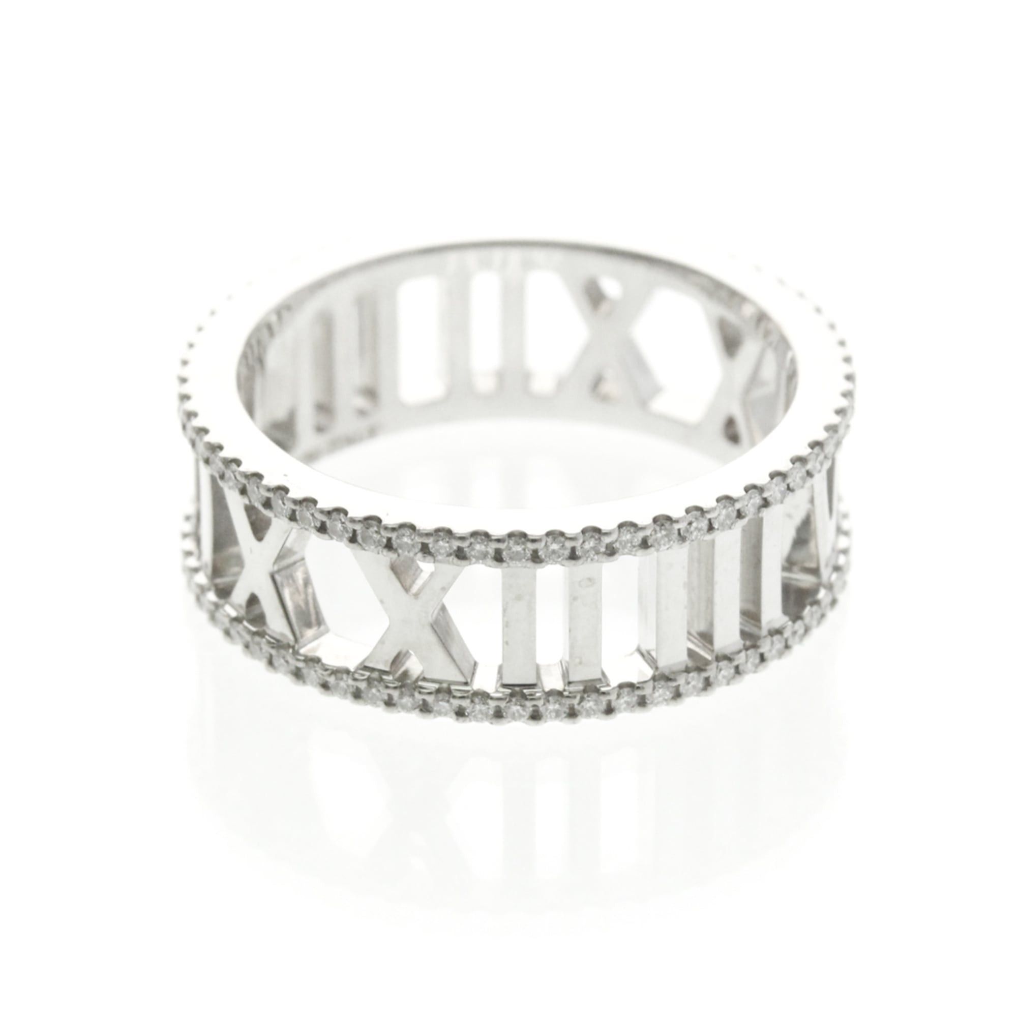 Tiffany & Co. Tiffany Open Atlas Diamond Ring White Gold (18K) Fashion Diamond Band Ring Silver Size ONE SIZE - 4 Thumbnail
