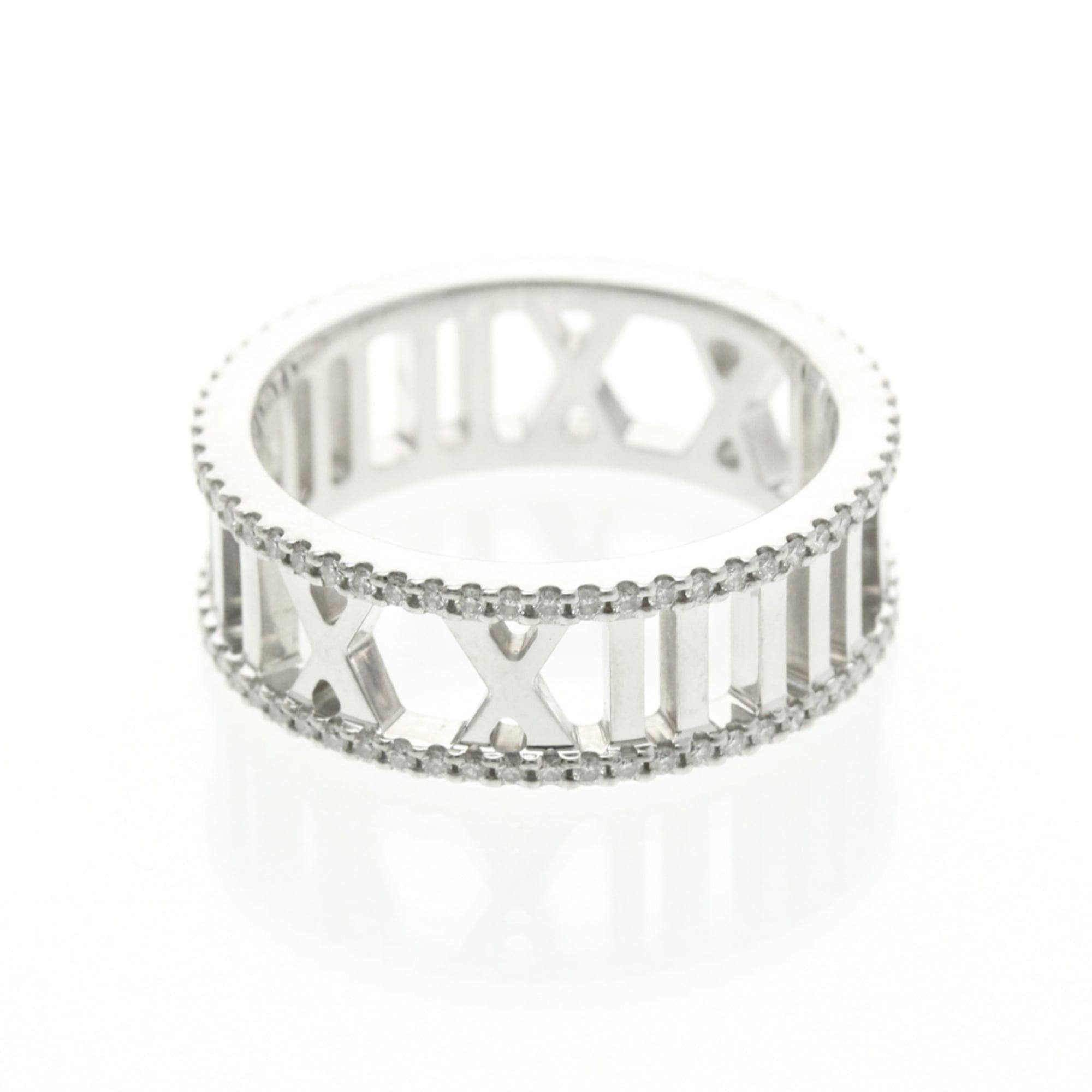 Tiffany & Co. Tiffany Open Atlas Diamond Ring White Gold (18K) Fashion Diamond Band Ring Silver Size ONE SIZE - 2 Thumbnail