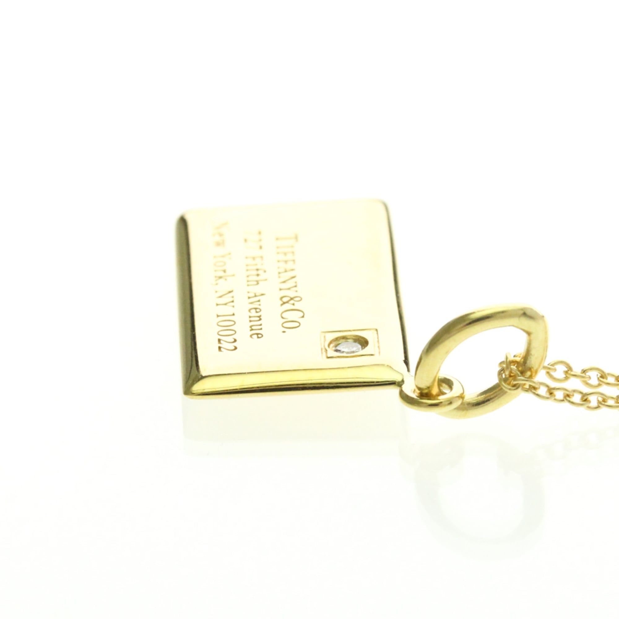 Tiffany & Co. Tiffany Letter Envelope Necklace Yellow Gold (18K) Diamond Men,Women Fashion Pendant Necklace (Gold) Size ONE SIZE - 3 Thumbnail