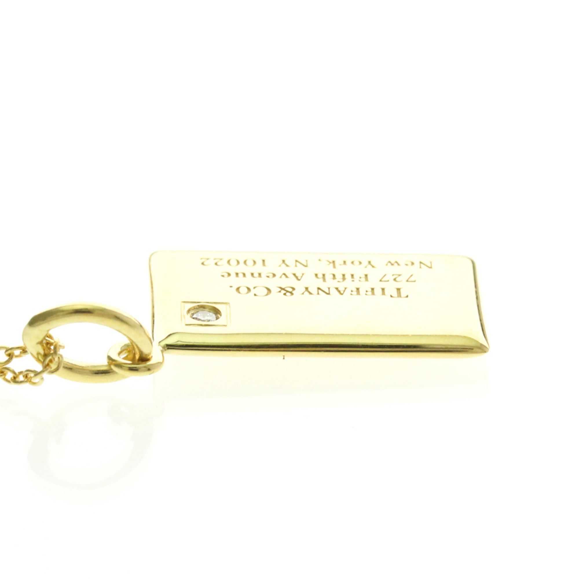 Tiffany & Co. Tiffany Letter Envelope Necklace Yellow Gold (18K) Diamond Men,Women Fashion Pendant Necklace (Gold) Size ONE SIZE - 6 Thumbnail