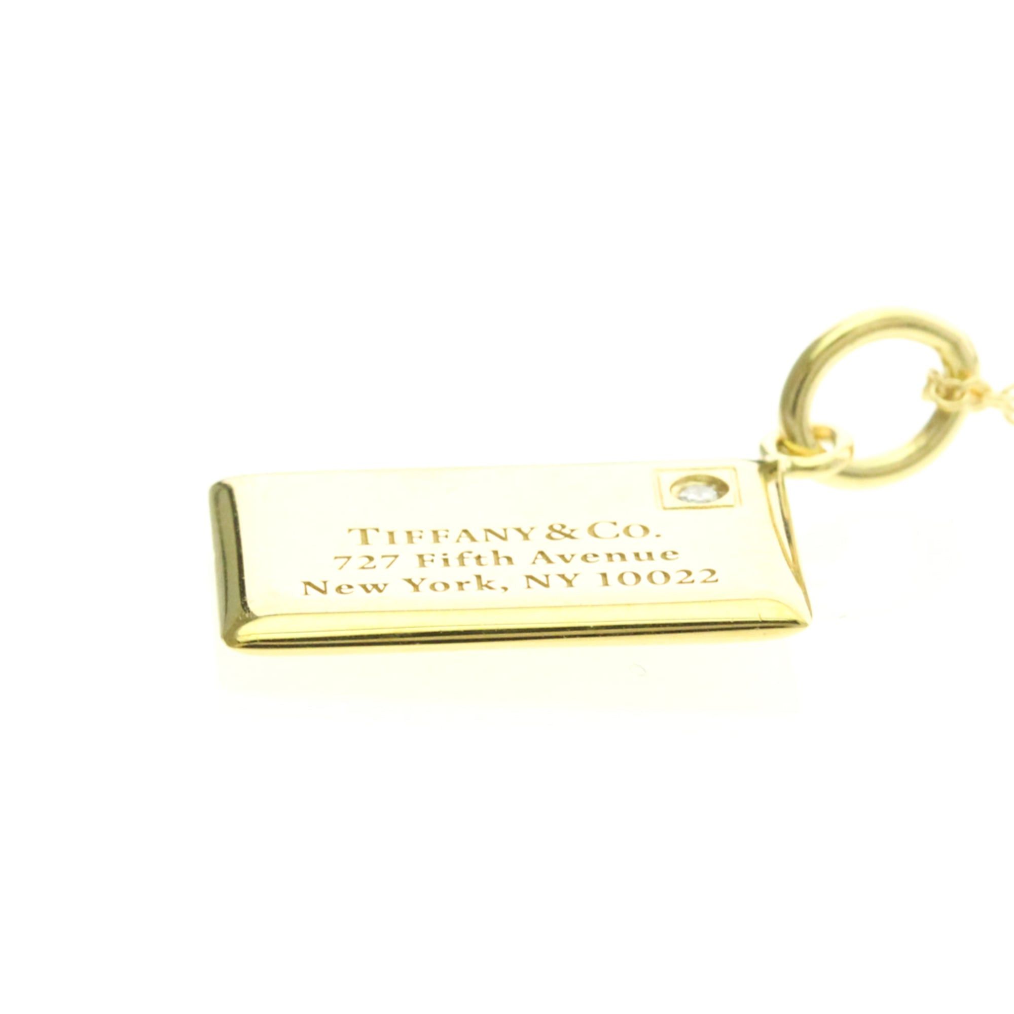 Tiffany & Co. Tiffany Letter Envelope Necklace Yellow Gold (18K) Diamond Men,Women Fashion Pendant Necklace (Gold) Size ONE SIZE - 4 Thumbnail