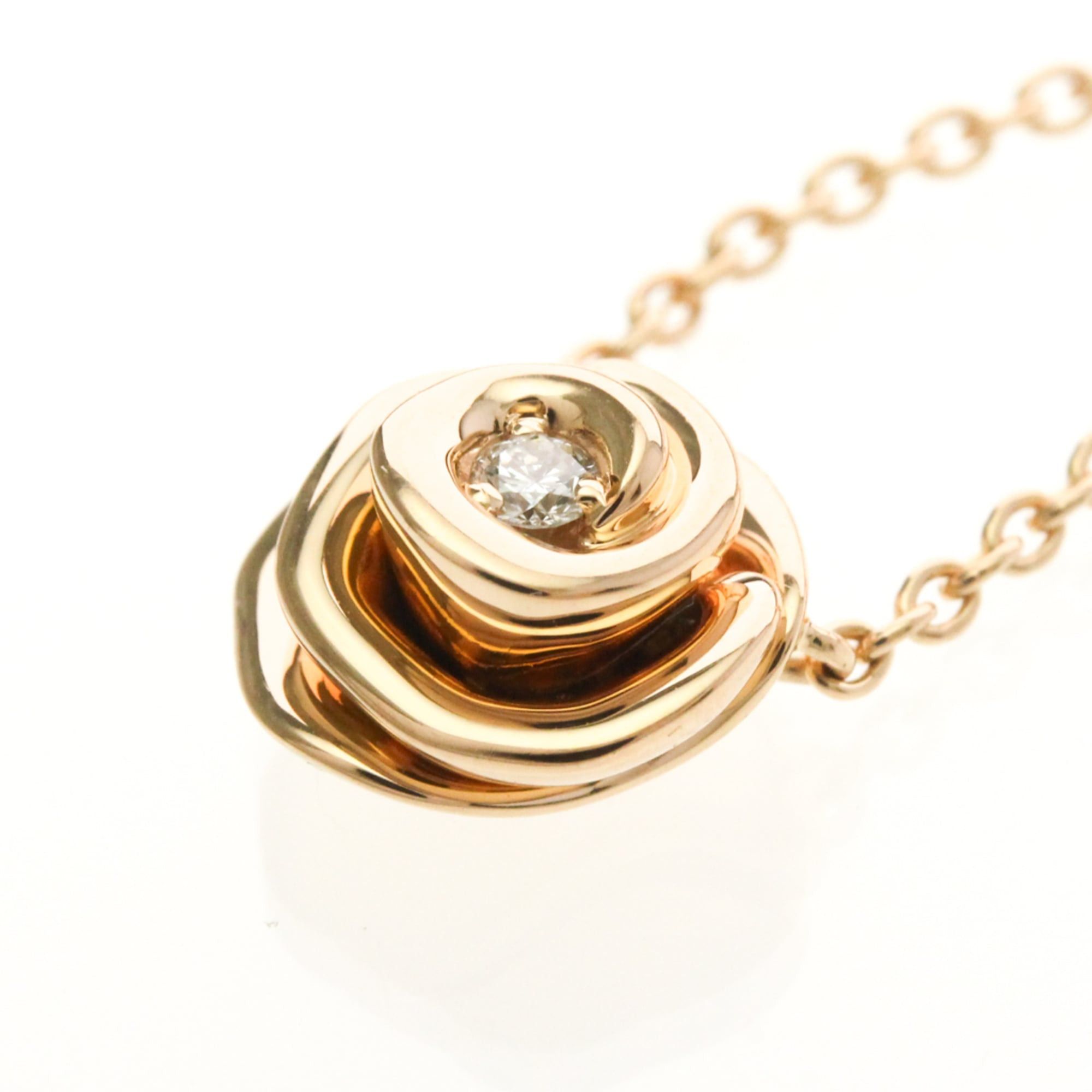 Dior Christian Dior Rose Dior Couture Diamond Necklace Pink Gold (18K) Diamond Women,Men Fashion Pendant Necklace (Pink Gold) Size ONE SIZE - 7 Thumbnail