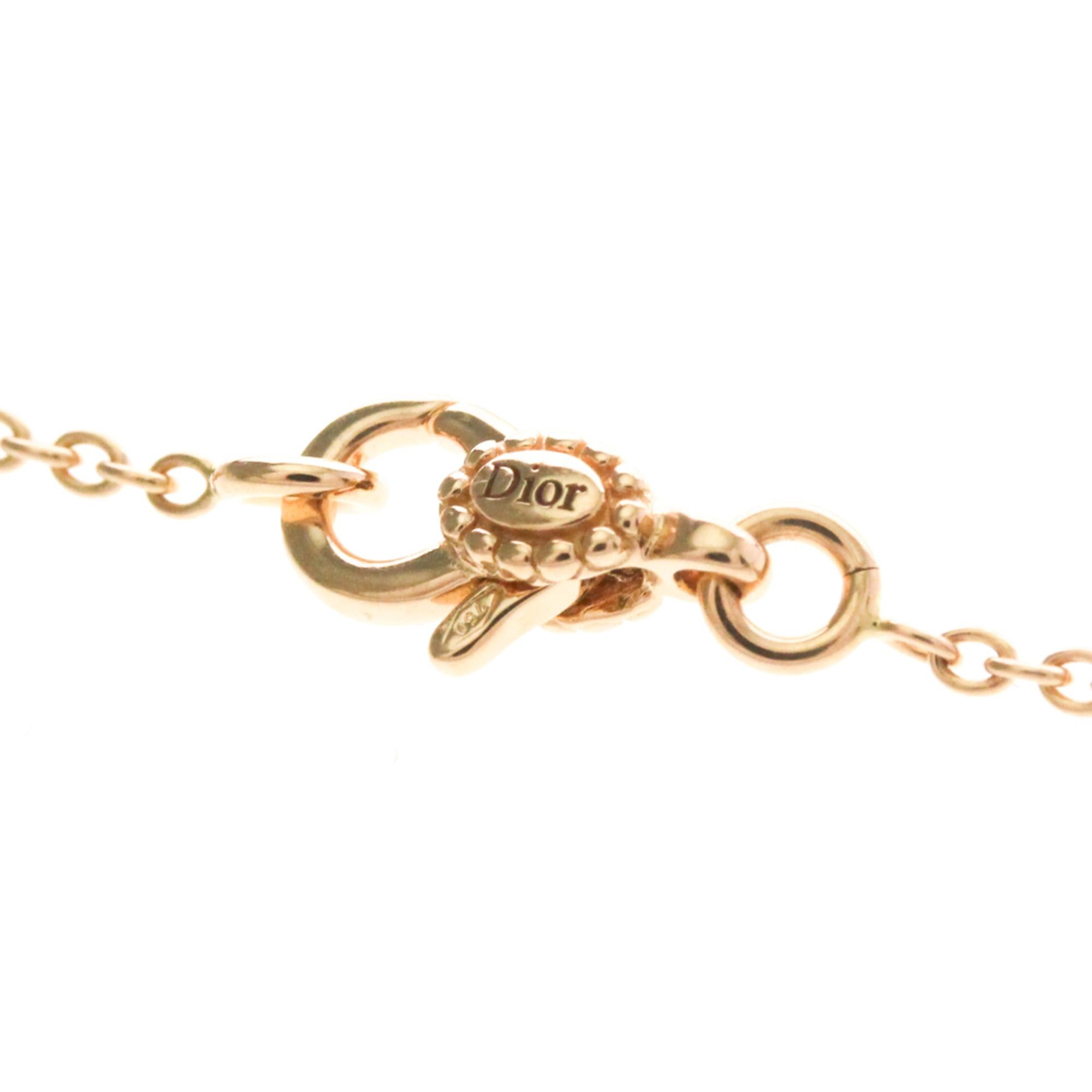 Dior Christian Dior Rose Dior Couture Diamond Necklace Pink Gold (18K) Diamond Women,Men Fashion Pendant Necklace (Pink Gold) Size ONE SIZE - 9 Thumbnail