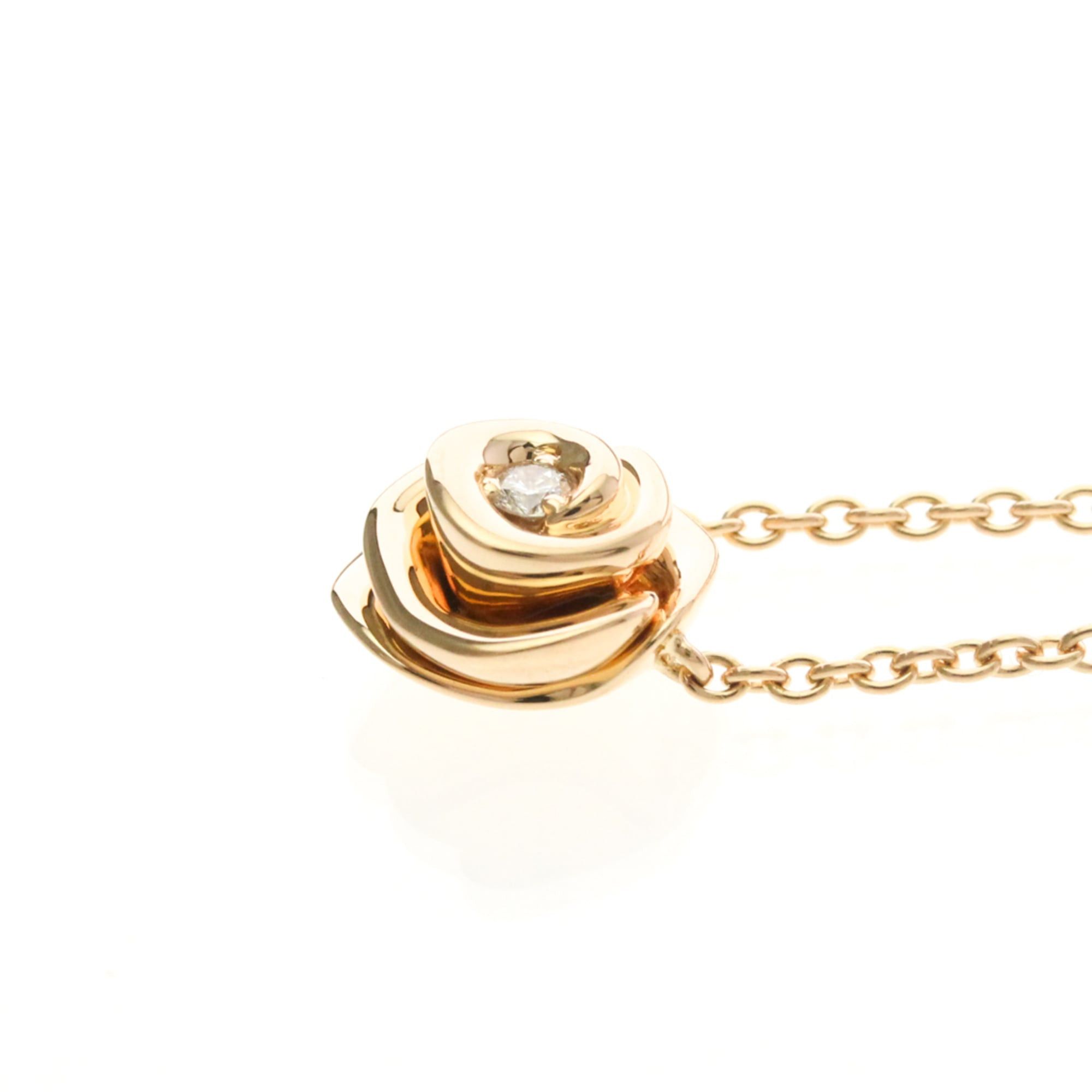Dior Christian Dior Rose Dior Couture Diamond Necklace Pink Gold (18K) Diamond Women,Men Fashion Pendant Necklace (Pink Gold) Size ONE SIZE - 3 Thumbnail