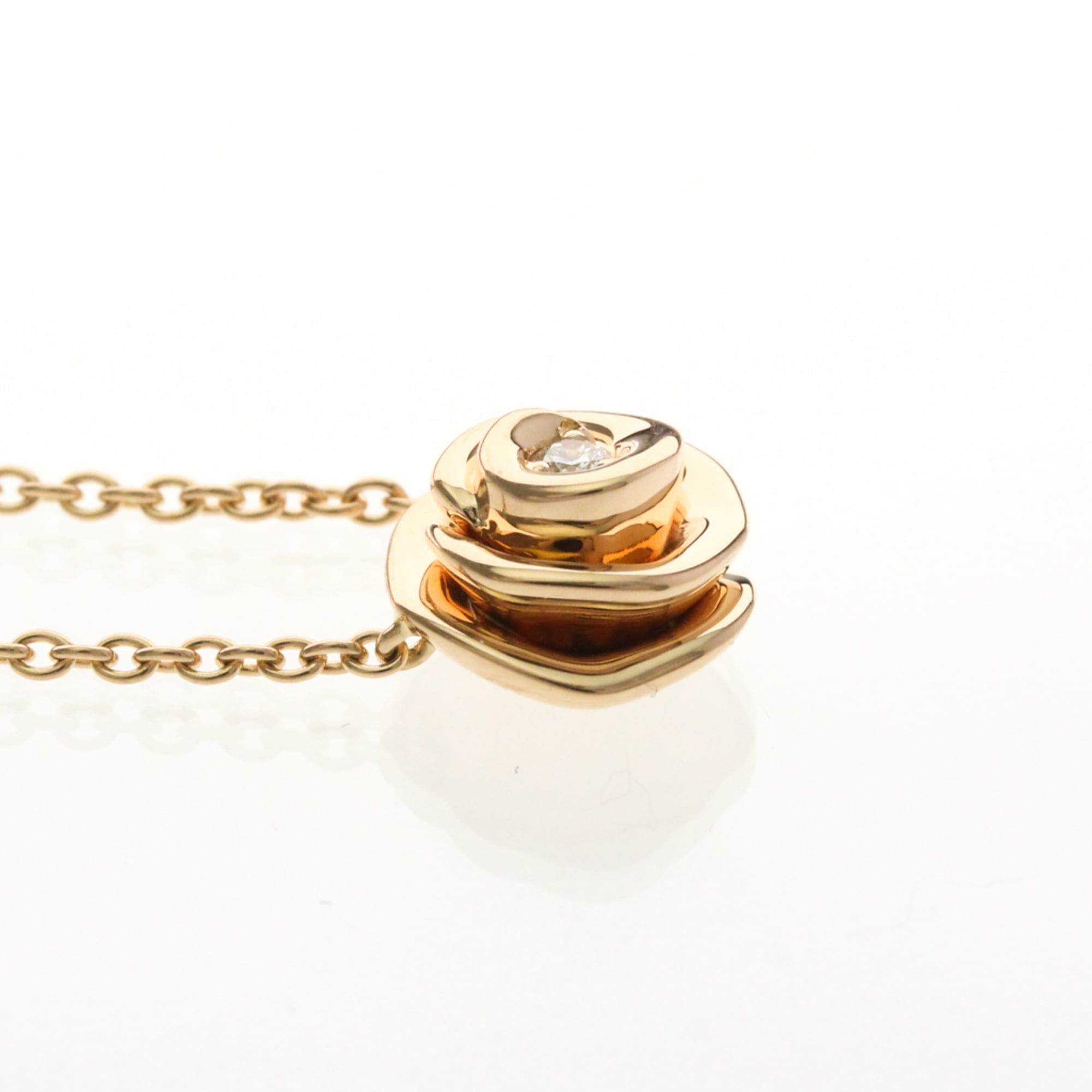 Dior Christian Dior Rose Dior Couture Diamond Necklace Pink Gold (18K) Diamond Women,Men Fashion Pendant Necklace (Pink Gold) Size ONE SIZE - 5 Thumbnail