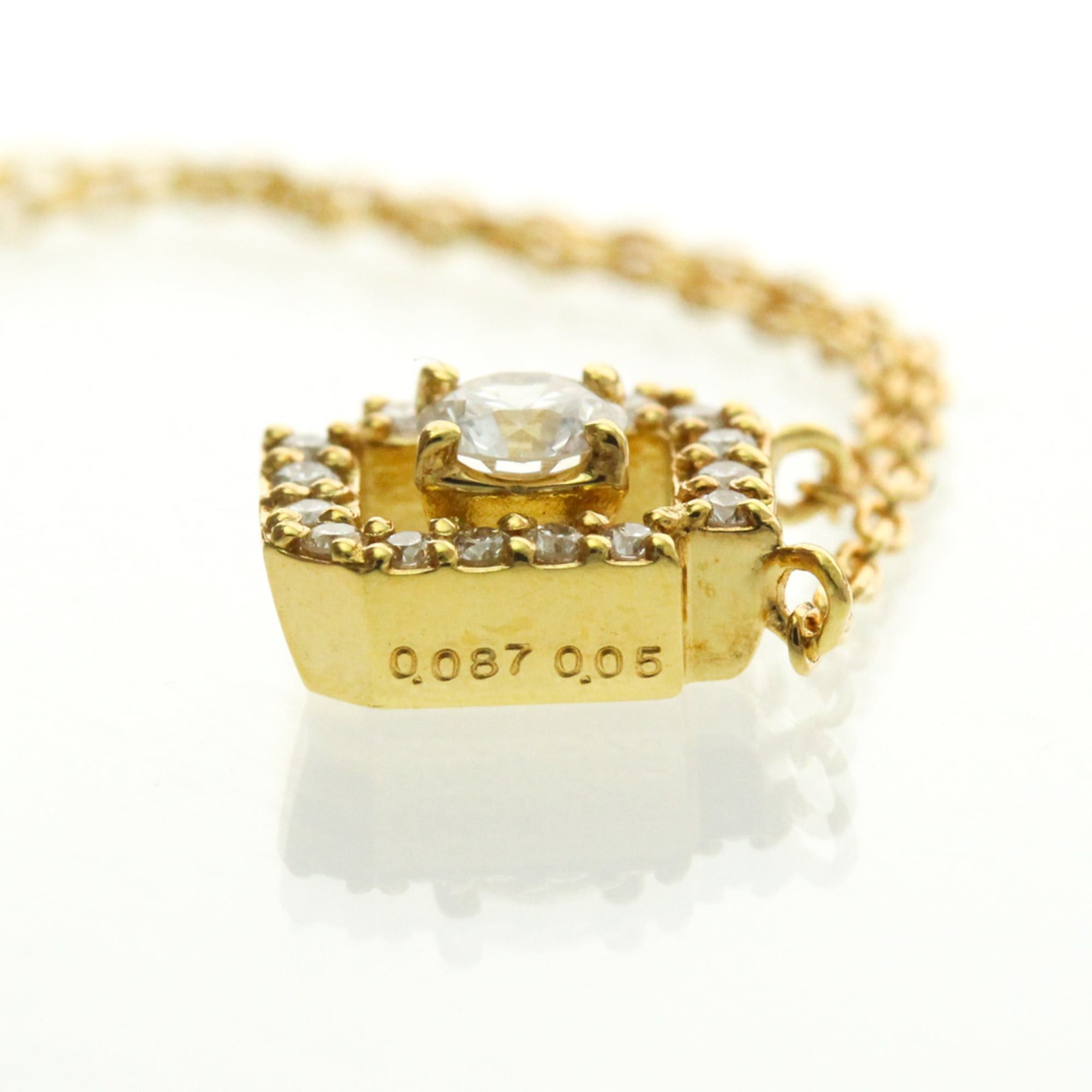 Other Vendome Aoyama Diamond Square Necklace Yellow Gold (18K) Diamond Men,Women Fashion Pendant Necklace (Gold) Size ONE SIZE - 10 Thumbnail