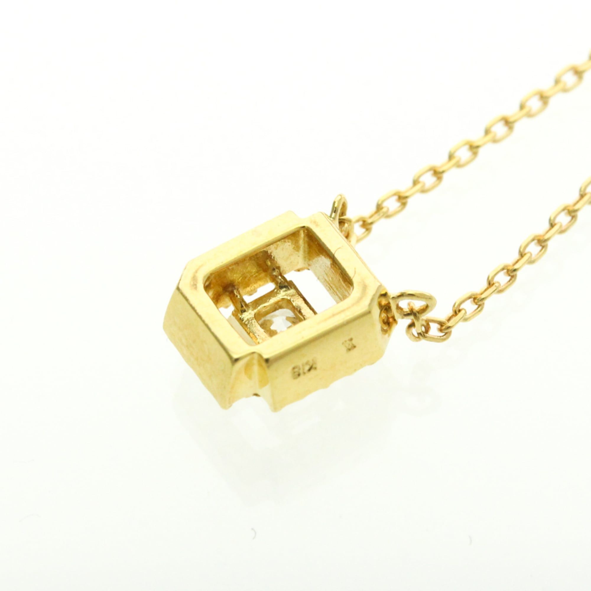 Other Vendome Aoyama Diamond Square Necklace Yellow Gold (18K) Diamond Men,Women Fashion Pendant Necklace (Gold) Size ONE SIZE - 8 Thumbnail