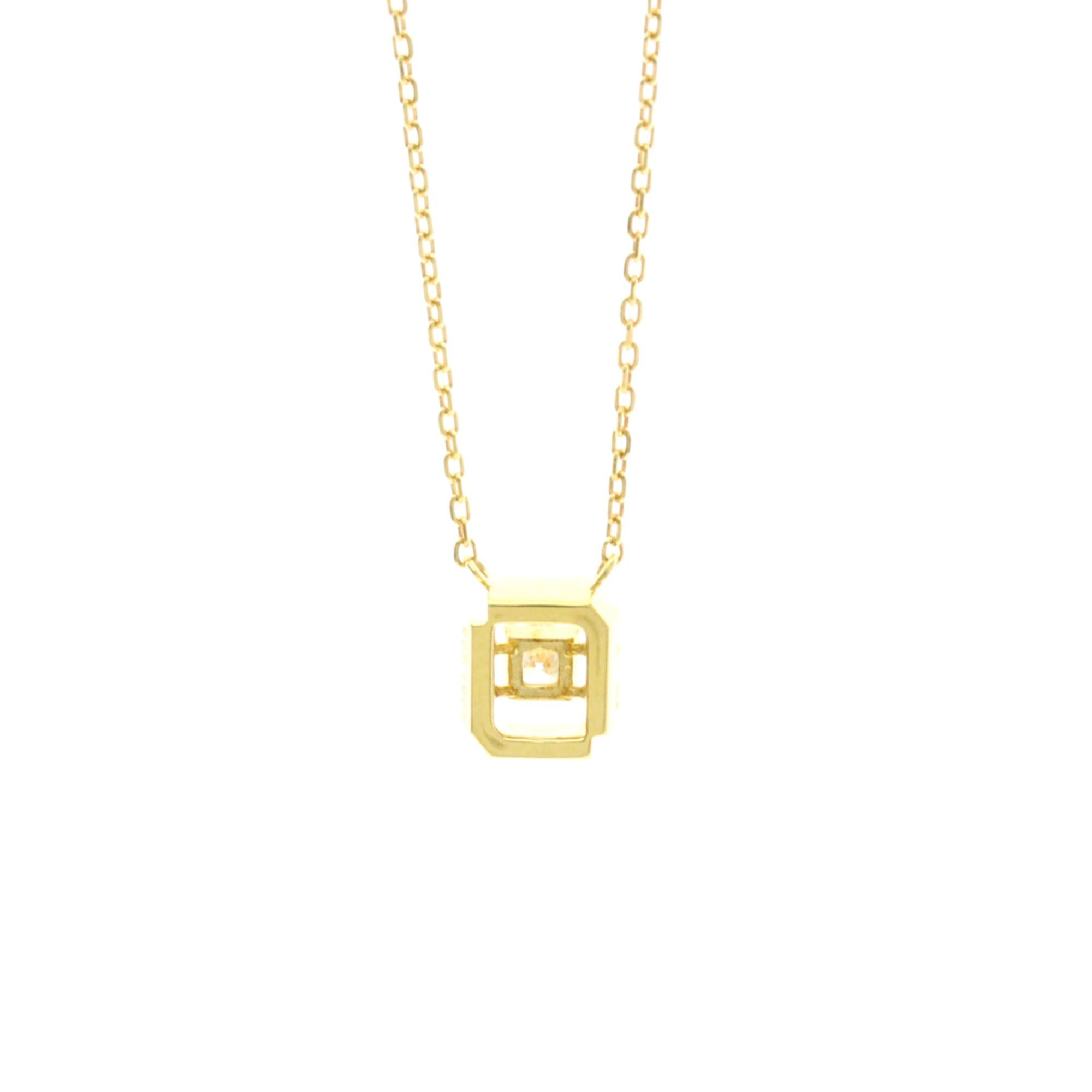 Other Vendome Aoyama Diamond Square Necklace Yellow Gold (18K) Diamond Men,Women Fashion Pendant Necklace (Gold) Size ONE SIZE - 2 Thumbnail